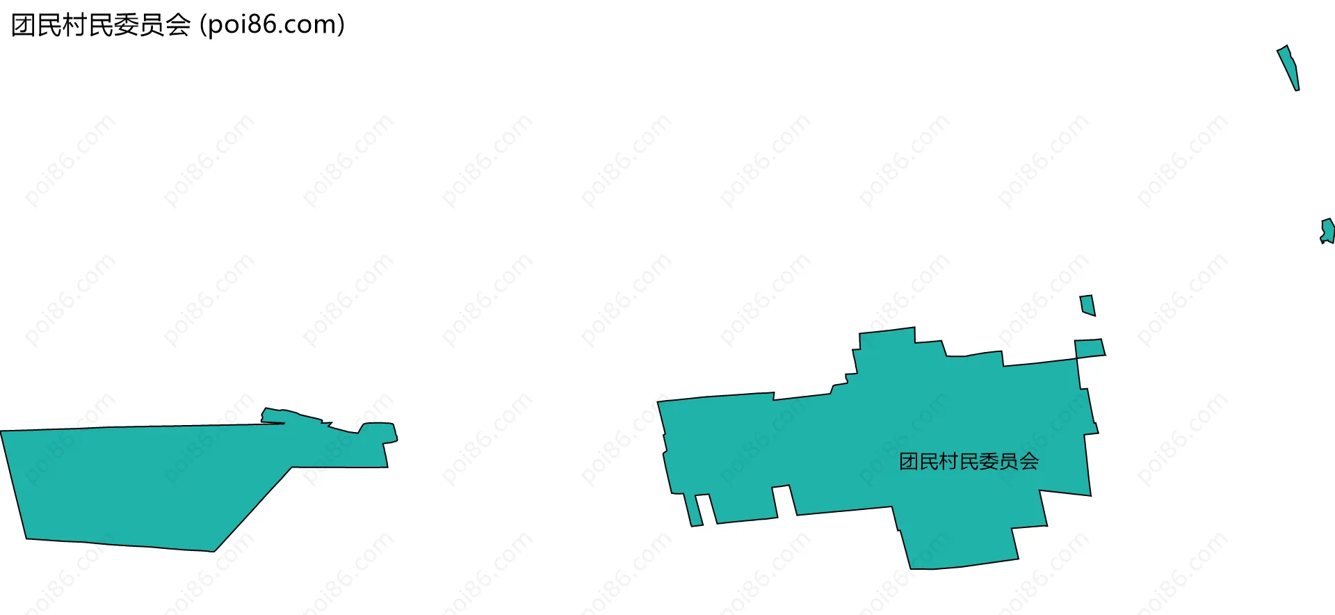 团民村民委员会边界地图