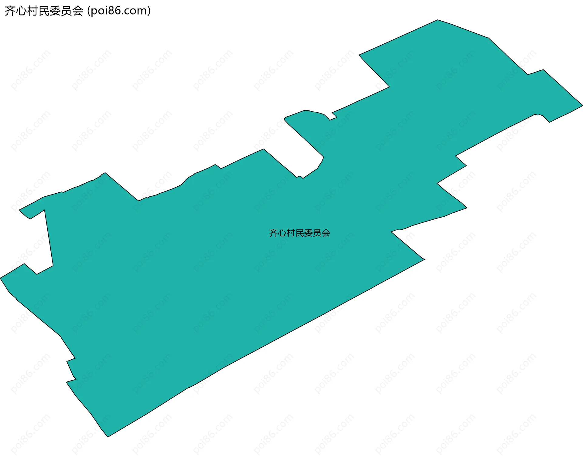 齐心村民委员会边界地图