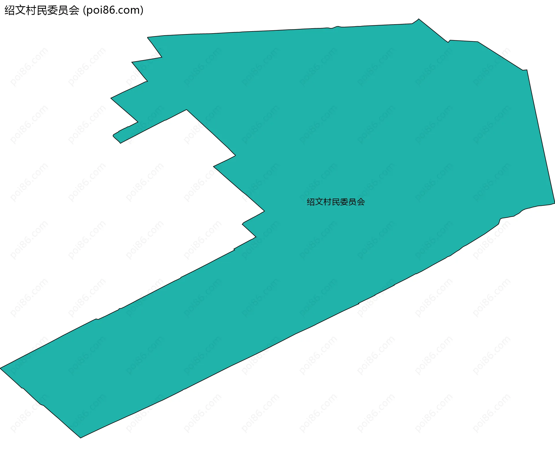 绍文村民委员会边界地图