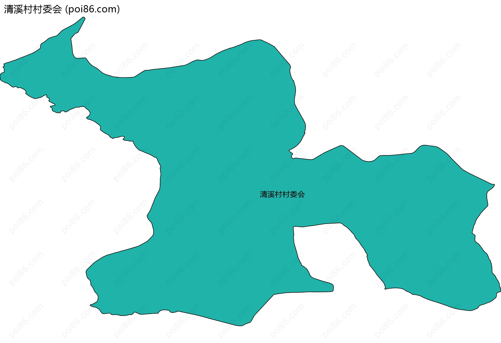 清溪村村委会边界地图