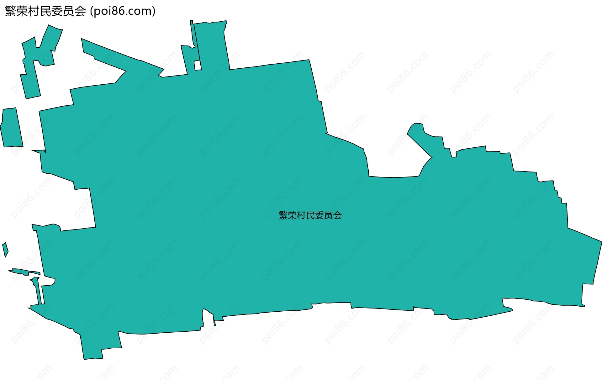 繁荣村民委员会边界地图