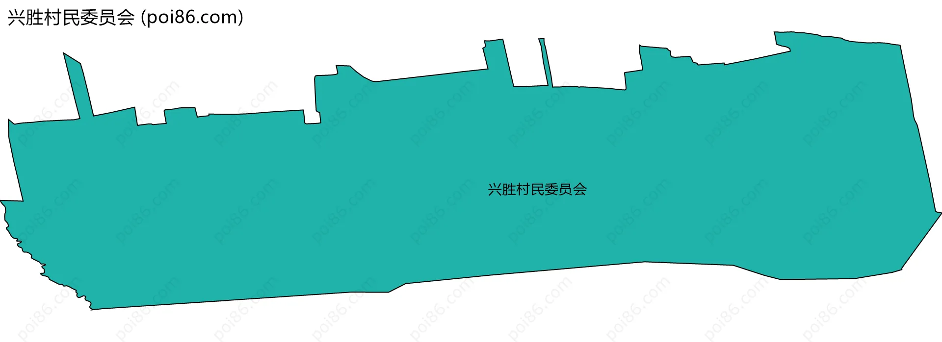 兴胜村民委员会边界地图
