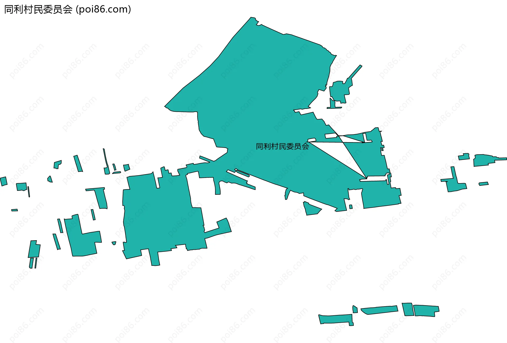 同利村民委员会边界地图