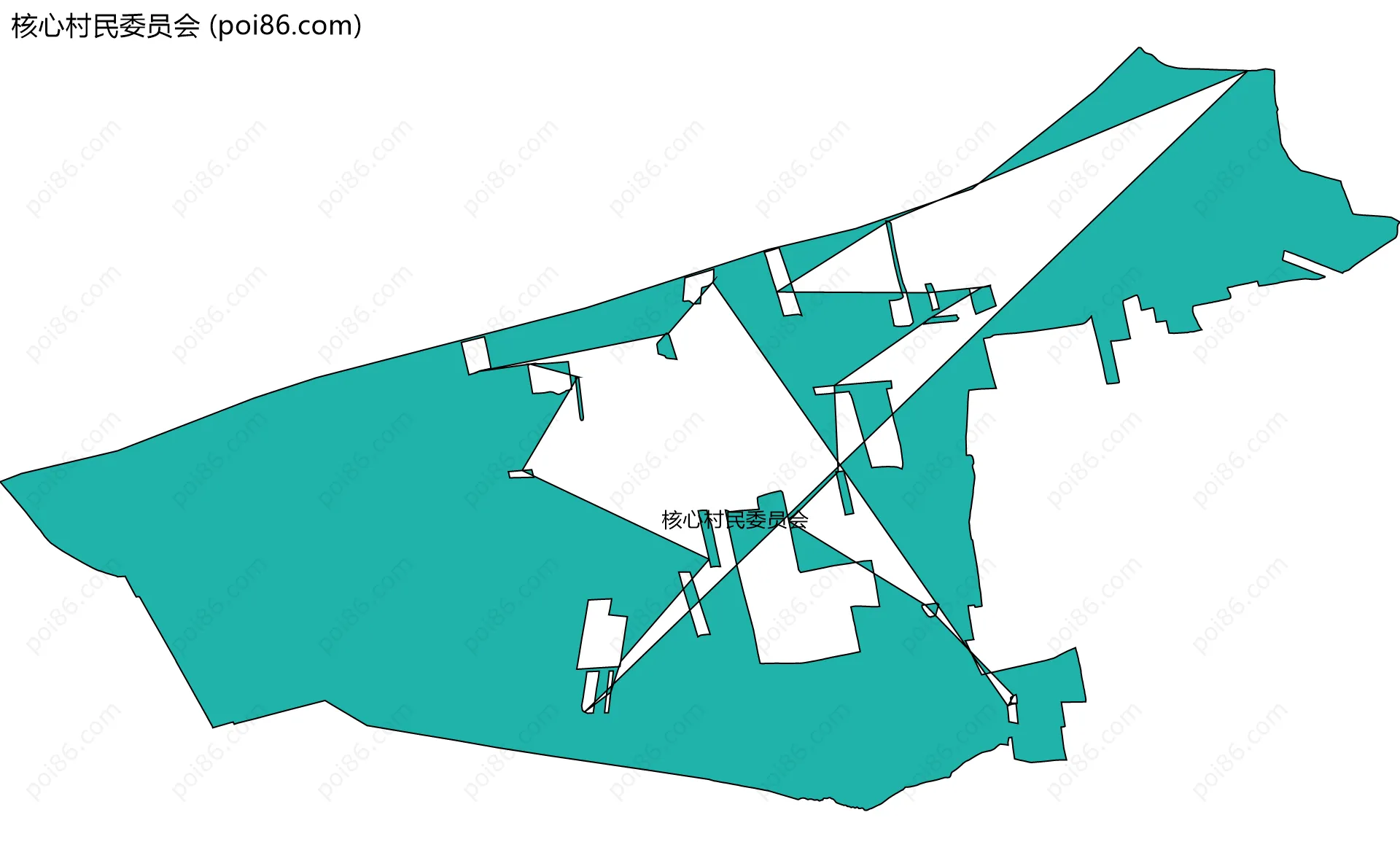 核心村民委员会边界地图