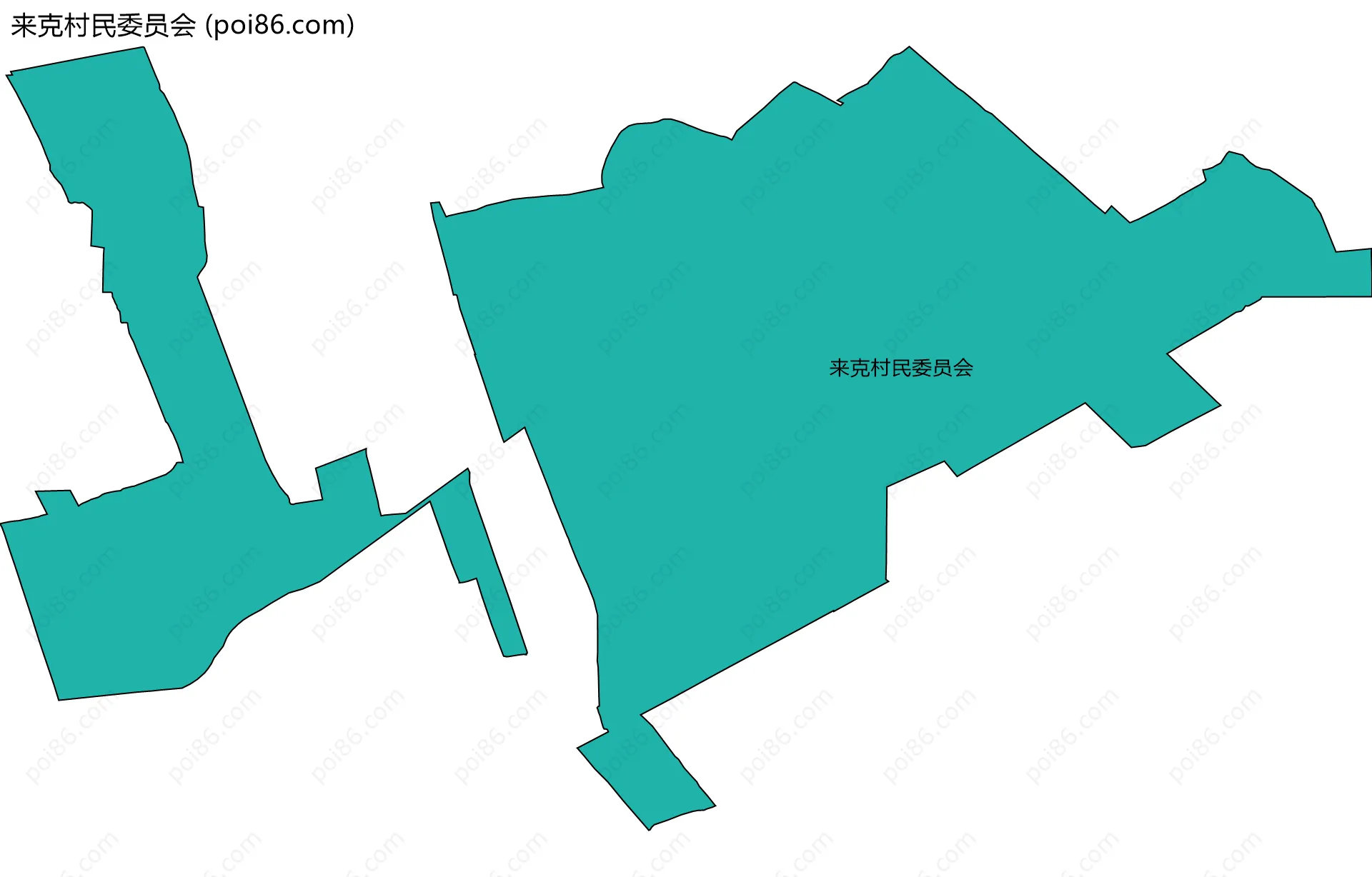 来克村民委员会边界地图