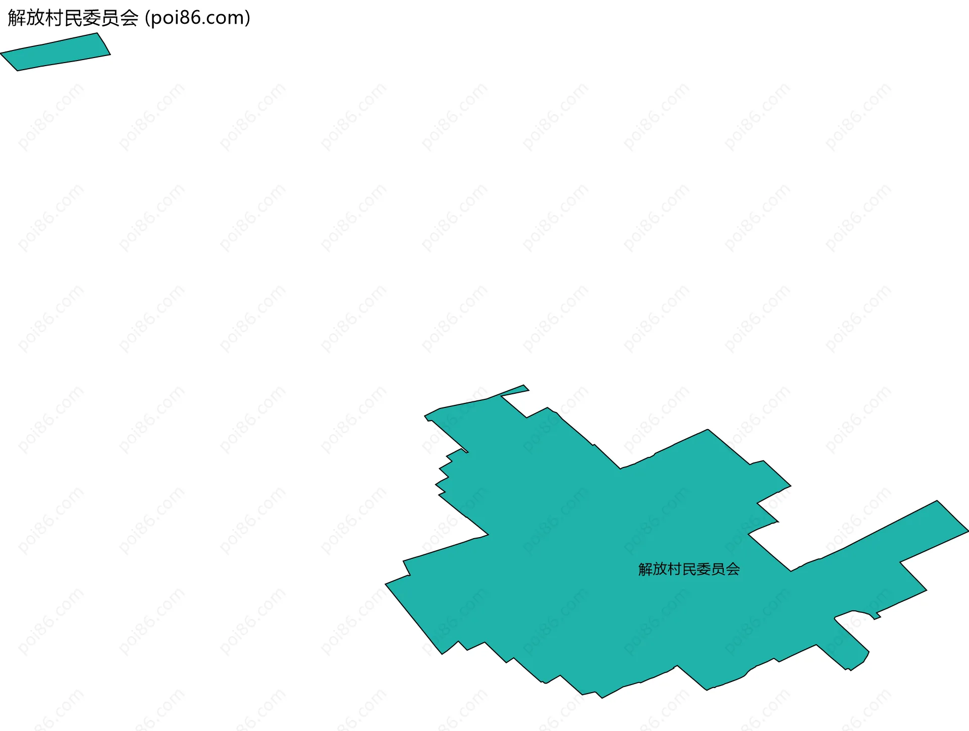 解放村民委员会边界地图