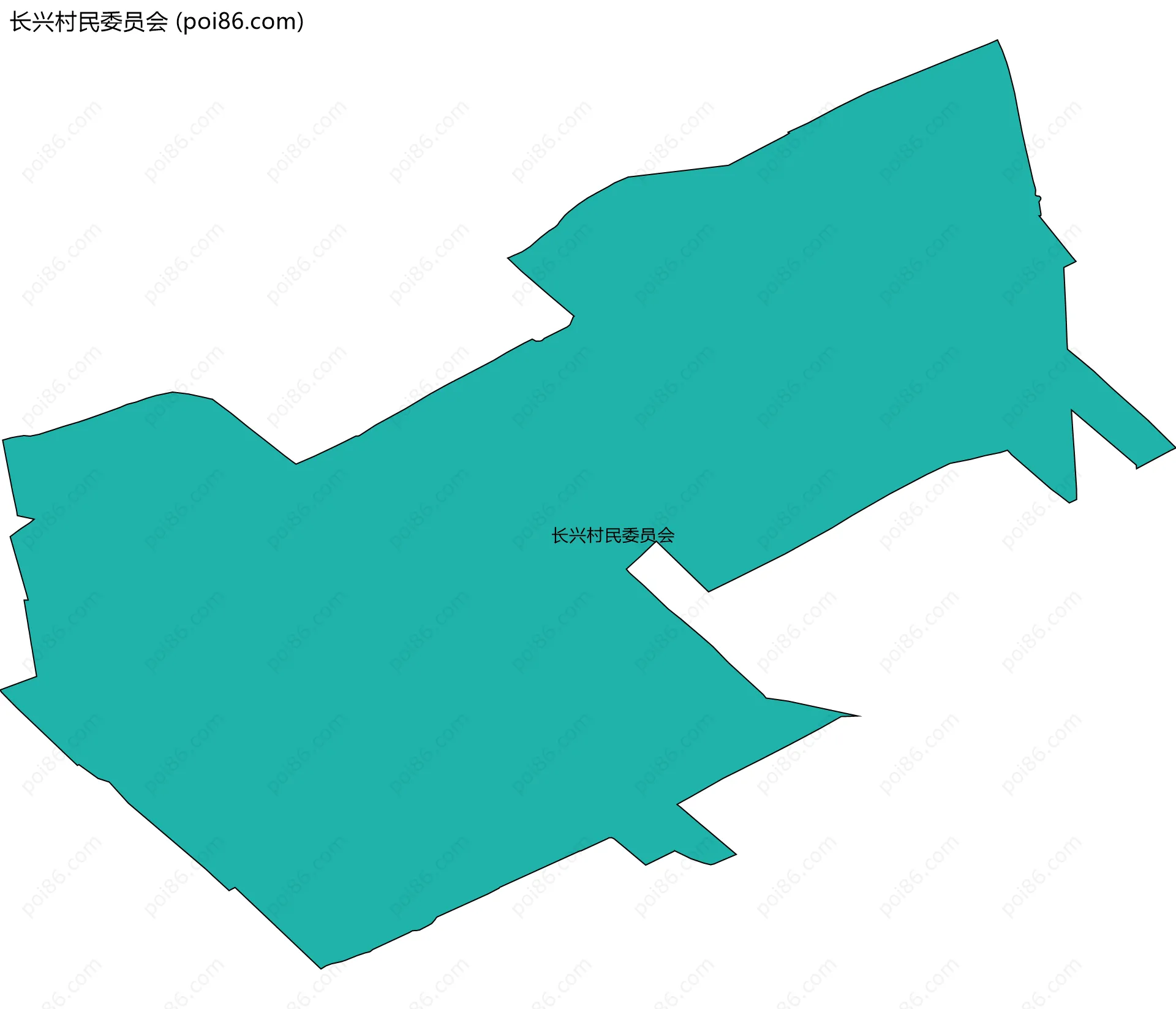 长兴村民委员会边界地图