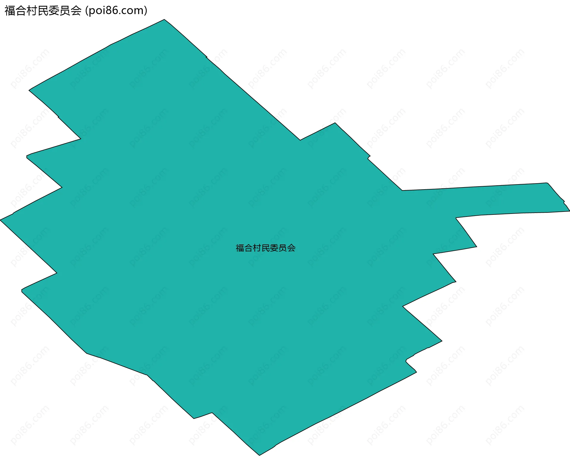 福合村民委员会边界地图