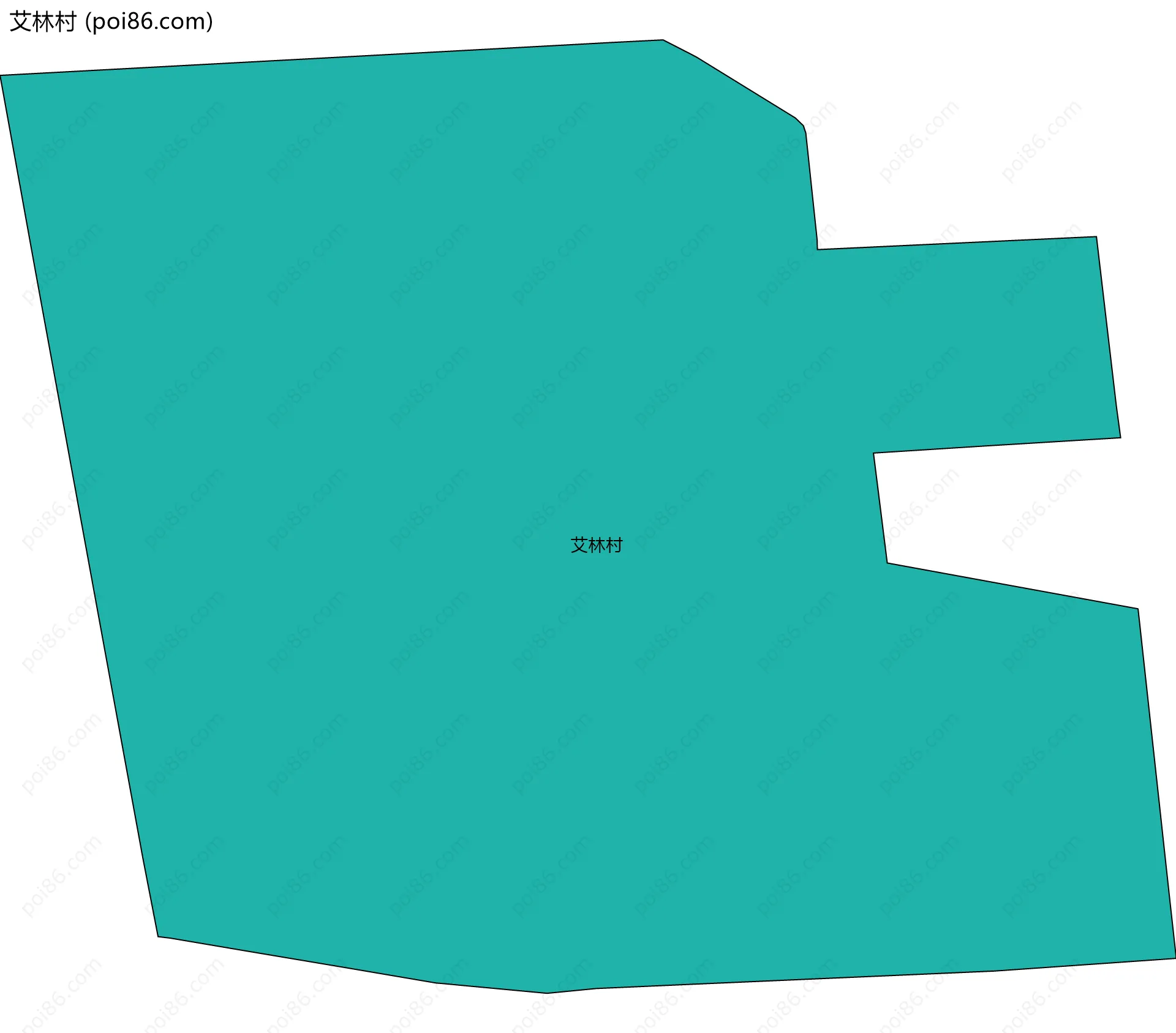 艾林村边界地图