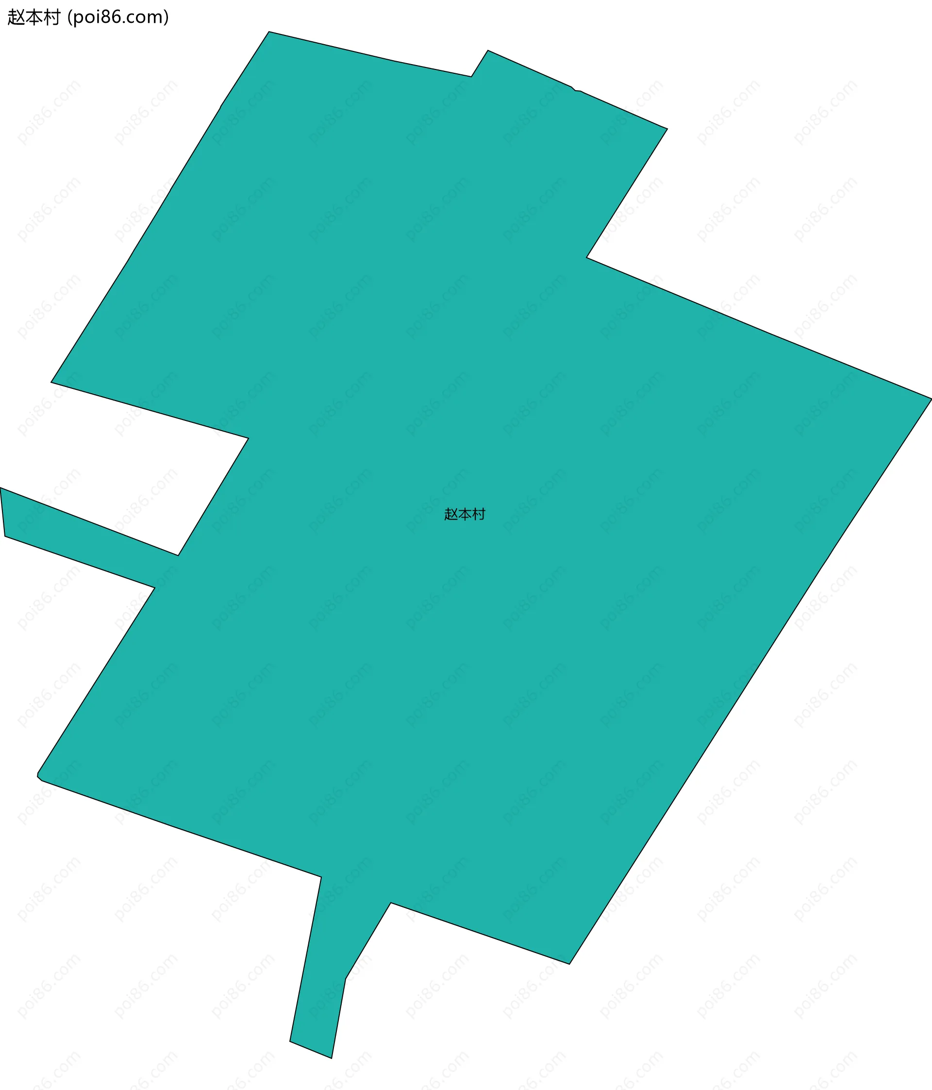 赵本村边界地图