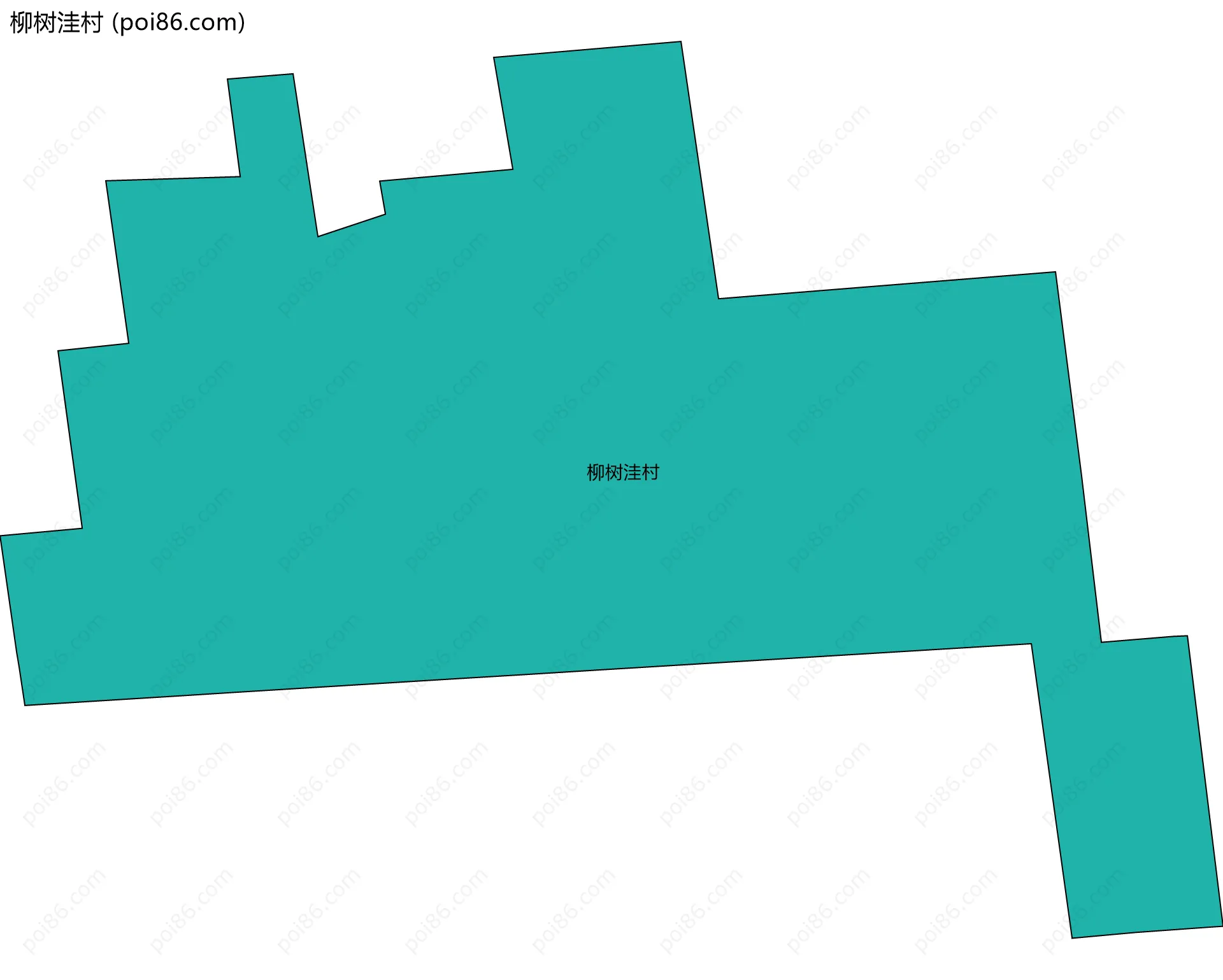 柳树洼村边界地图