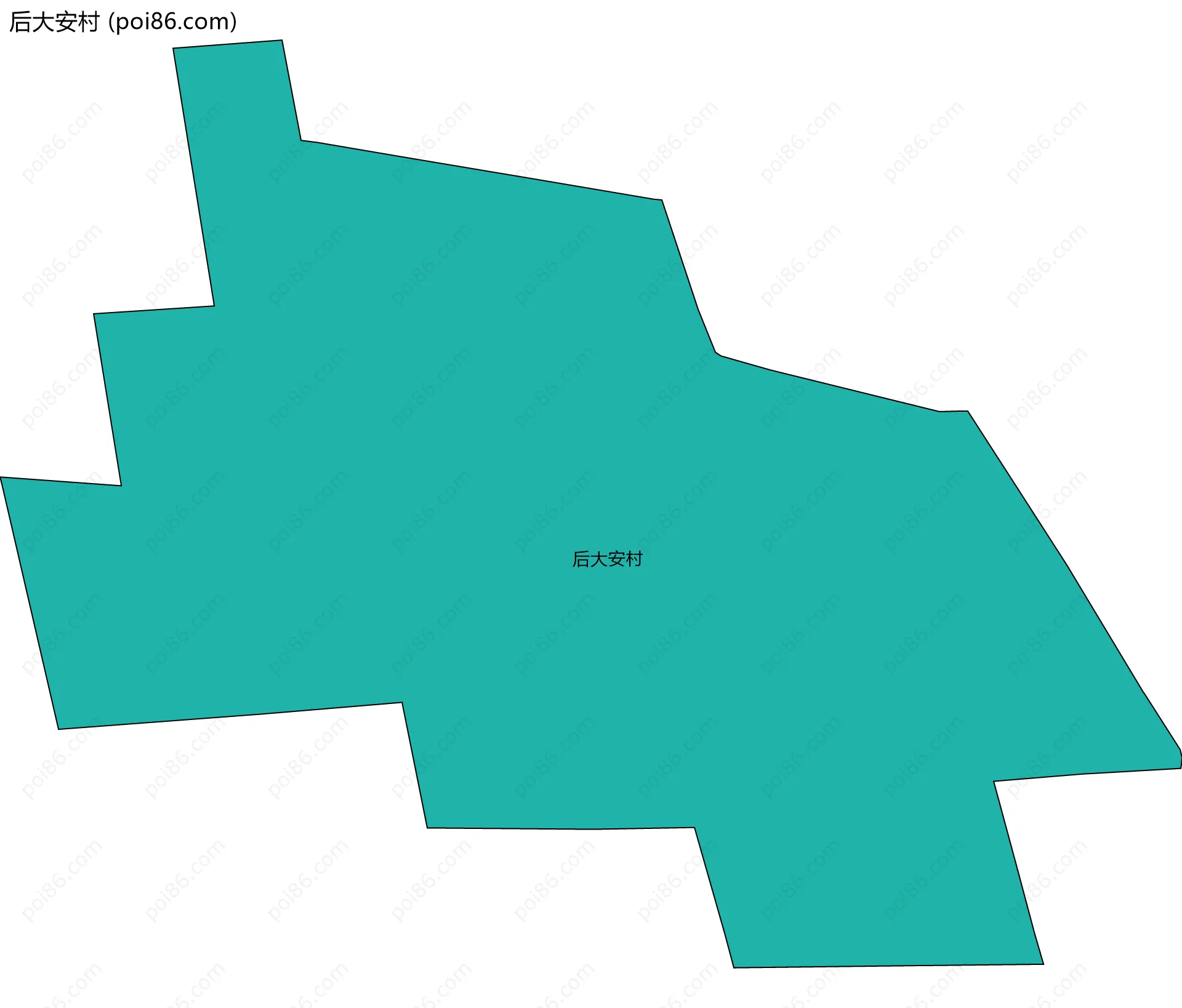 后大安村边界地图