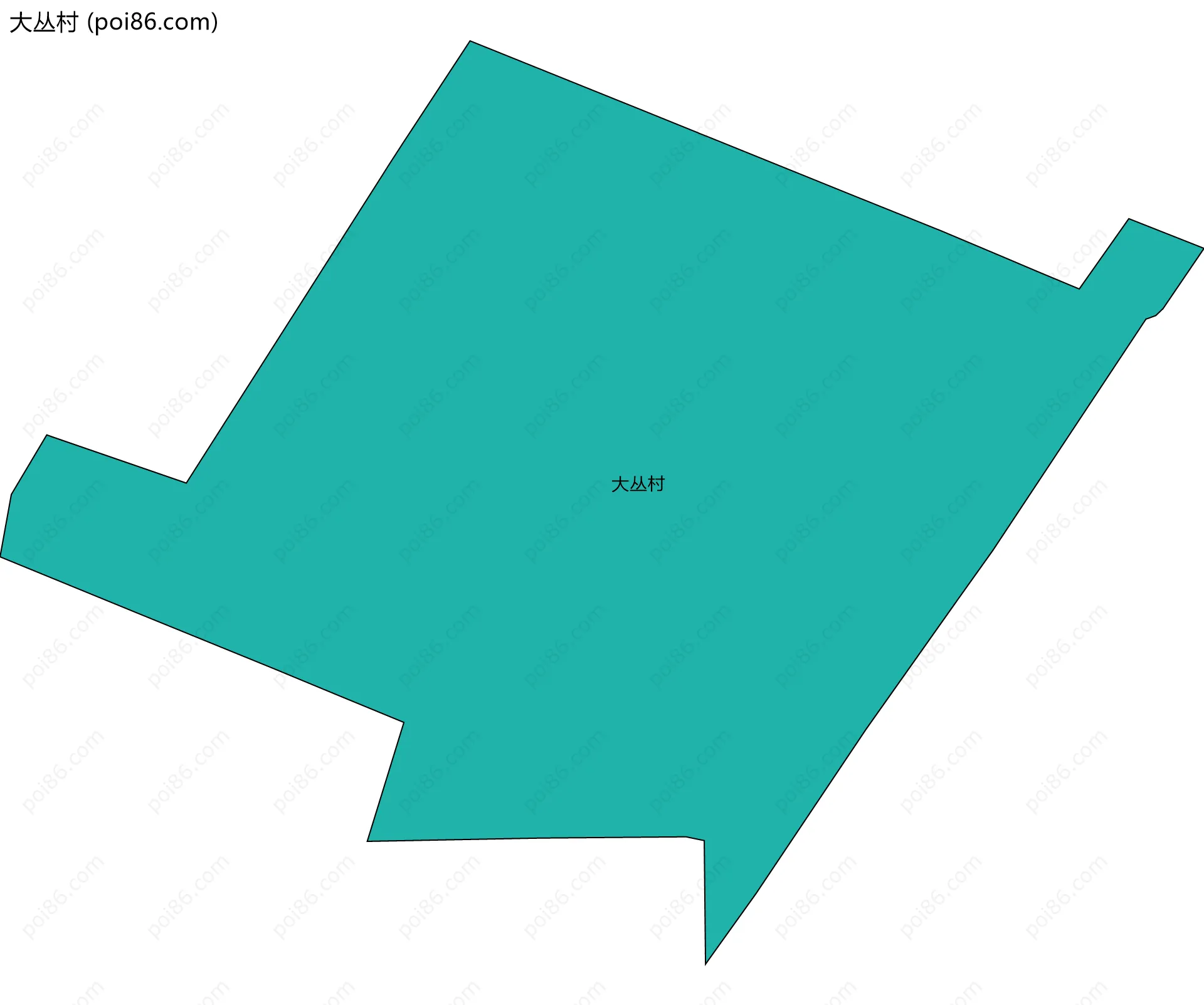 大丛村边界地图