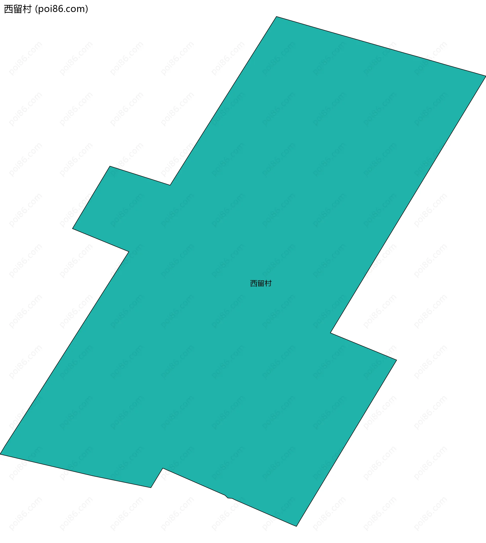 西留村边界地图