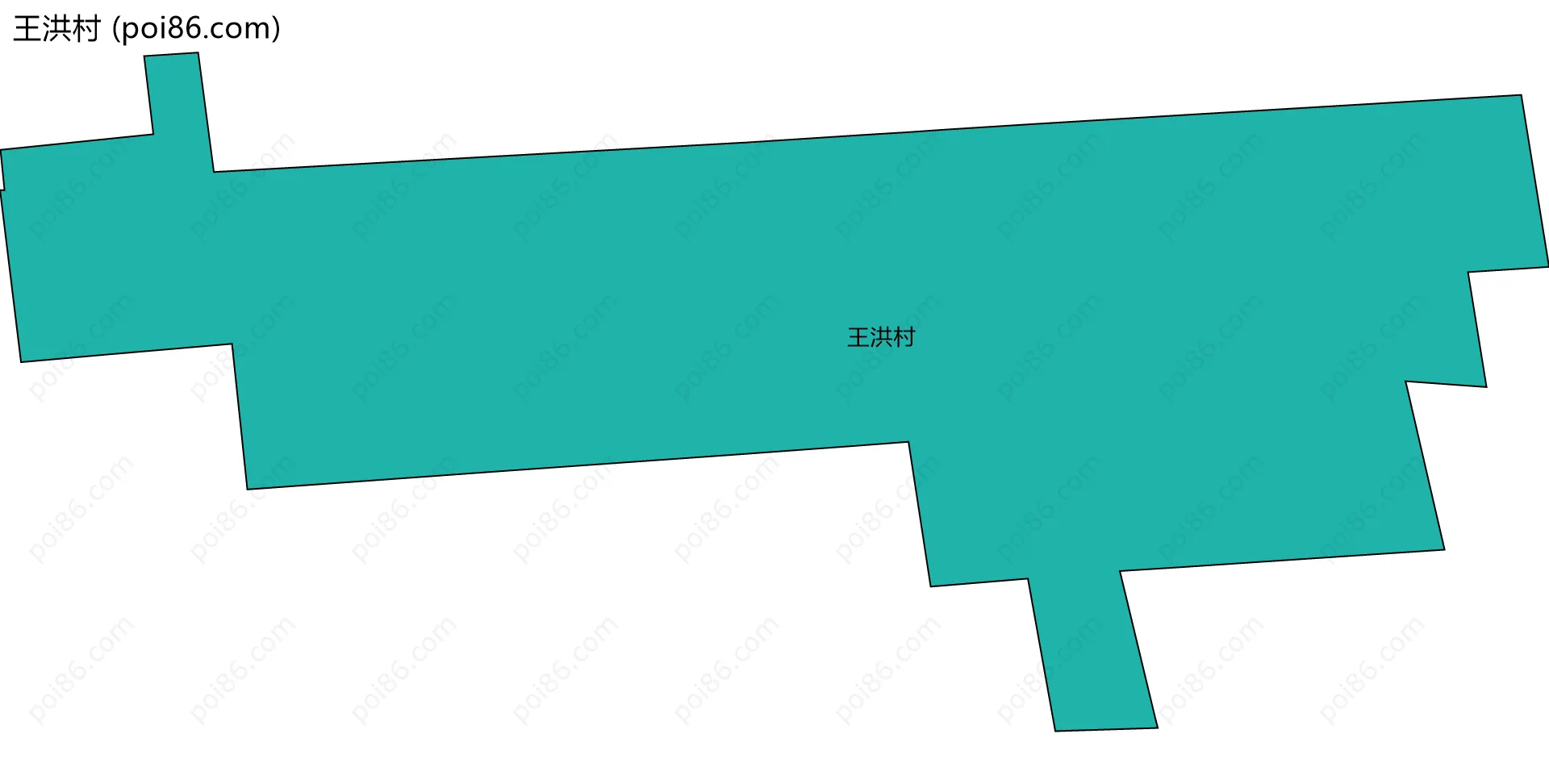 王洪村边界地图