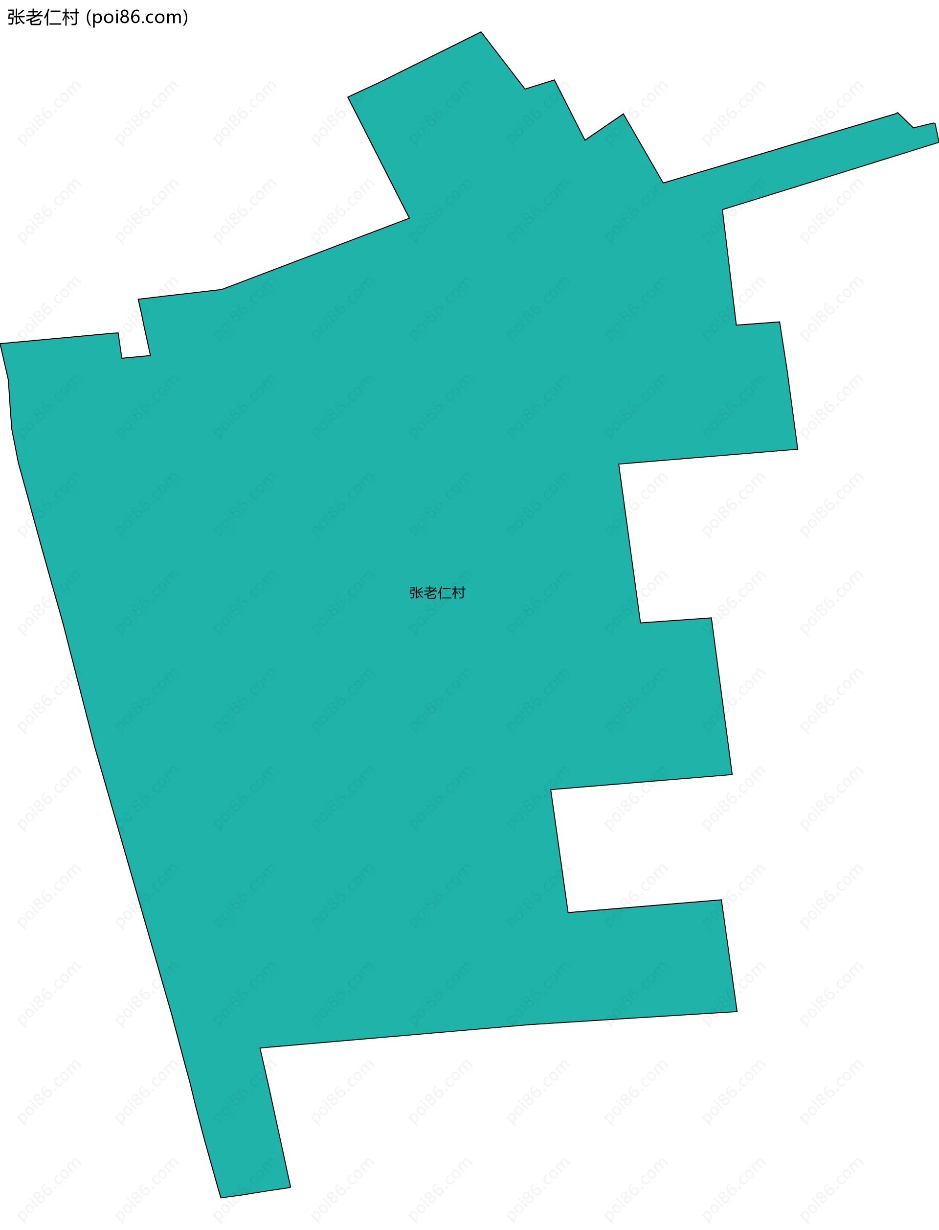 张老仁村边界地图