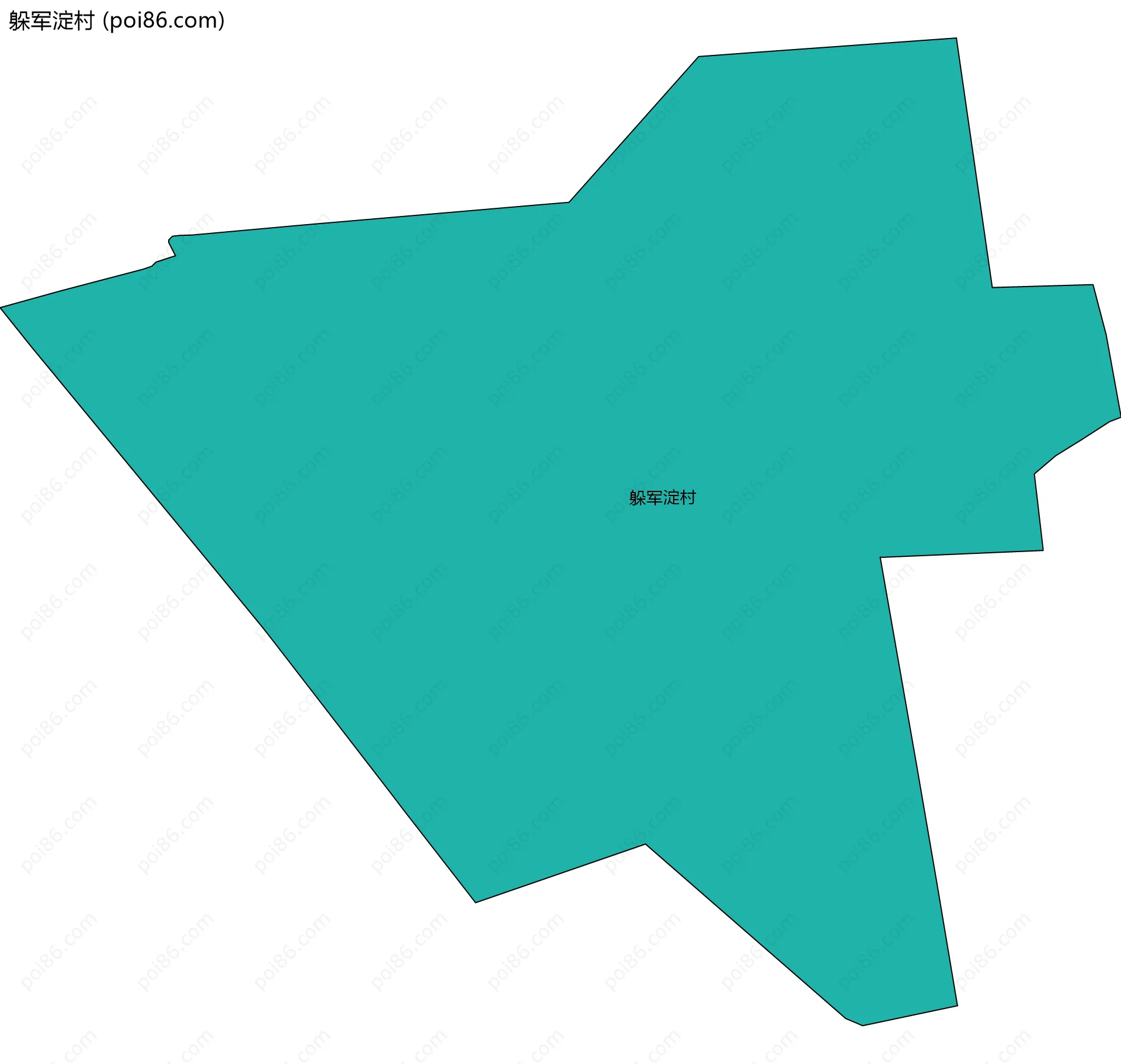 躲军淀村边界地图