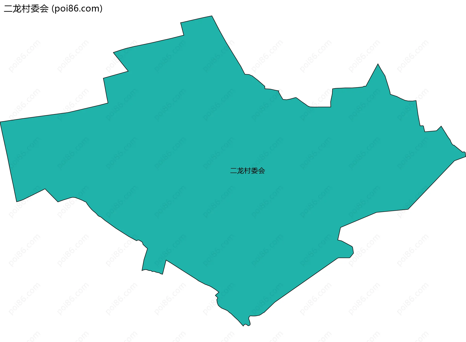 二龙村委会边界地图
