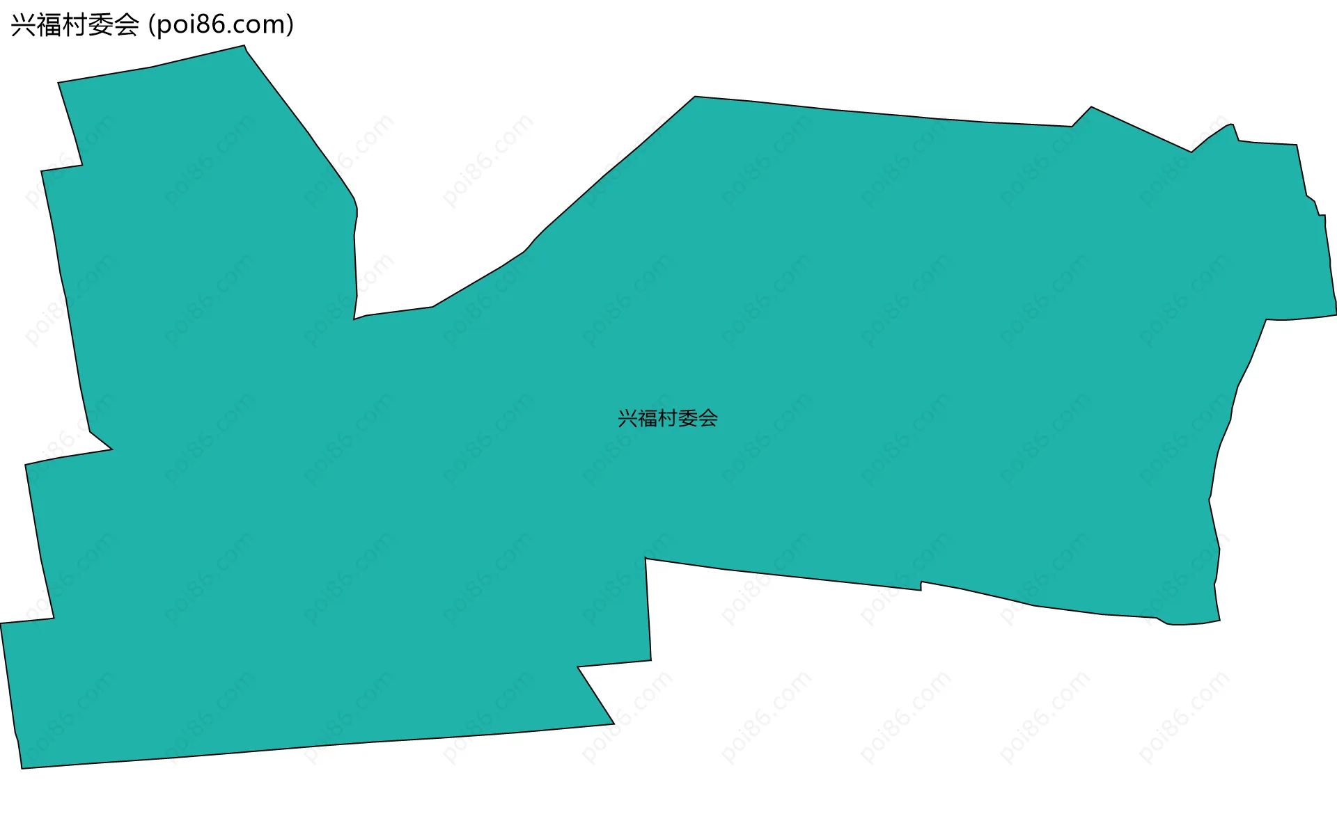 兴福村委会边界地图