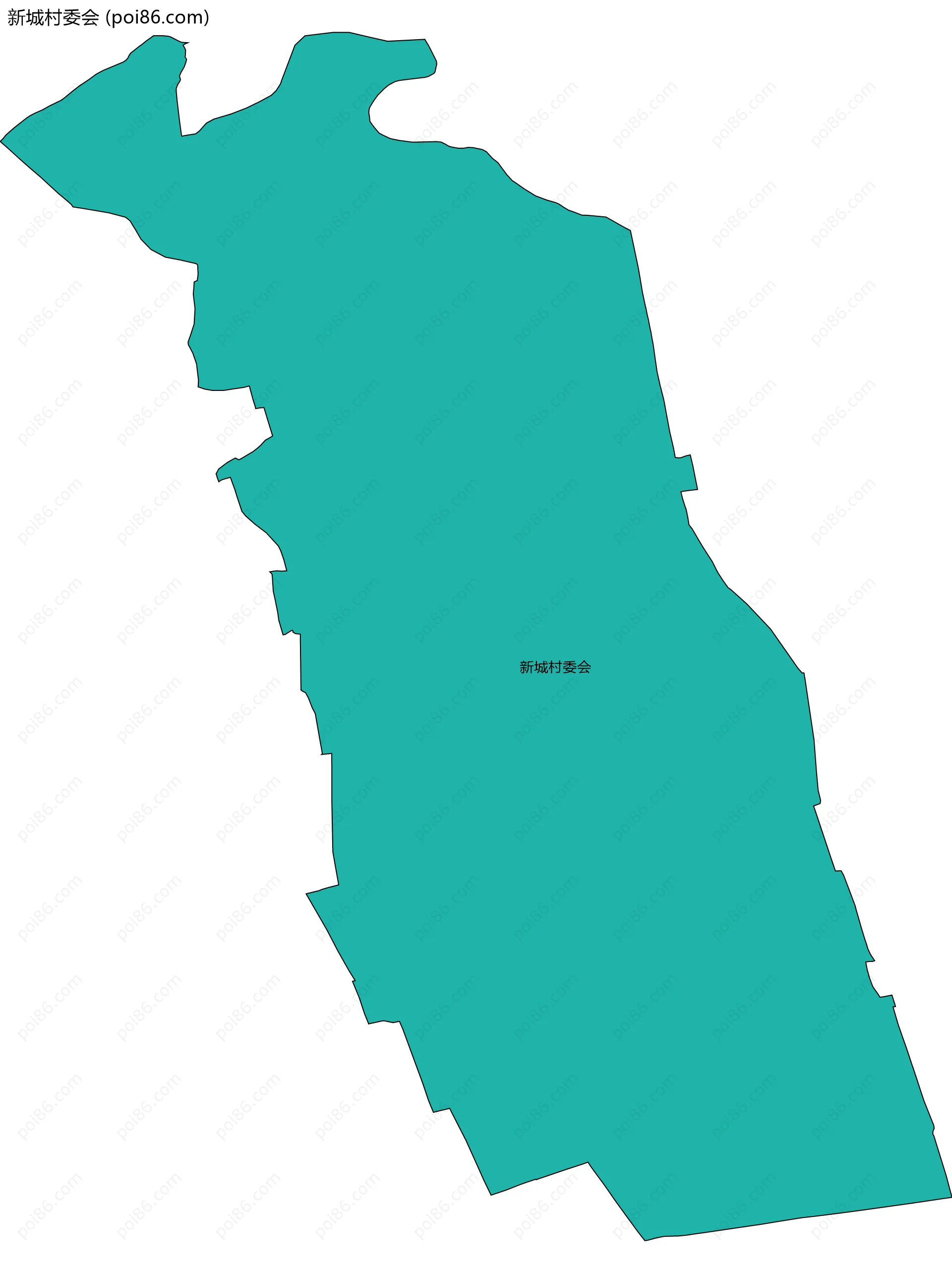 新城村委会边界地图
