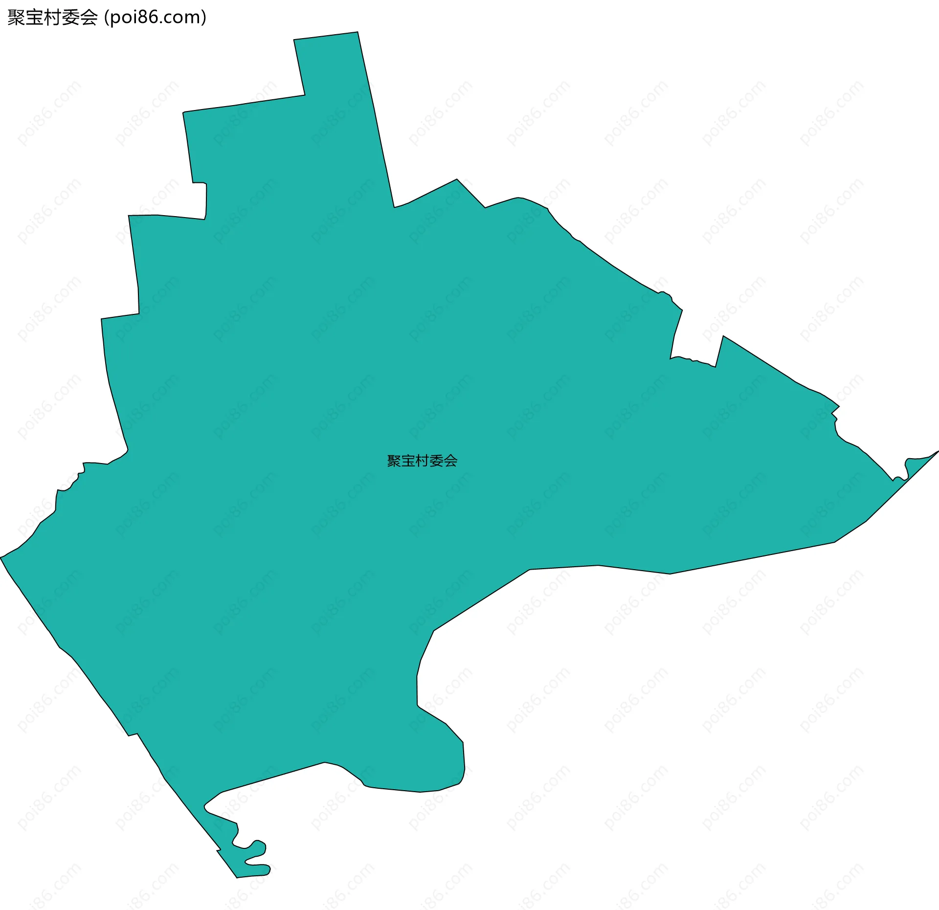 聚宝村委会边界地图