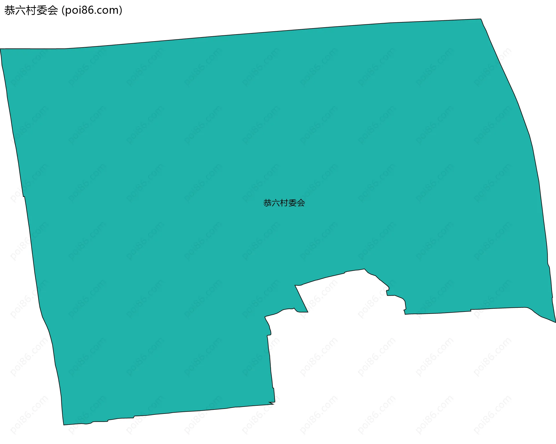 恭六村委会边界地图