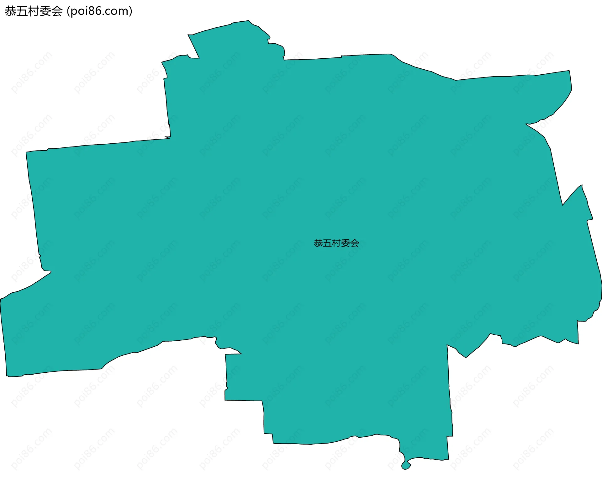 恭五村委会边界地图