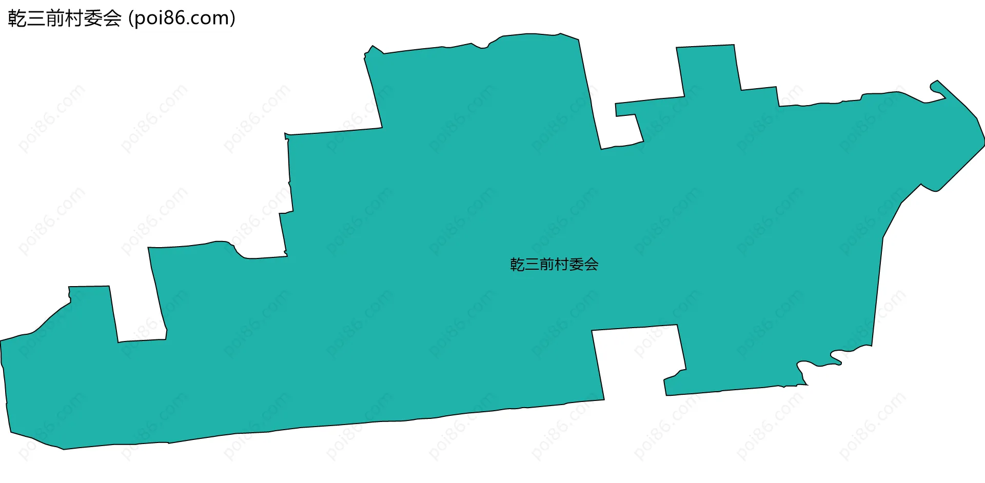 乾三前村委会边界地图