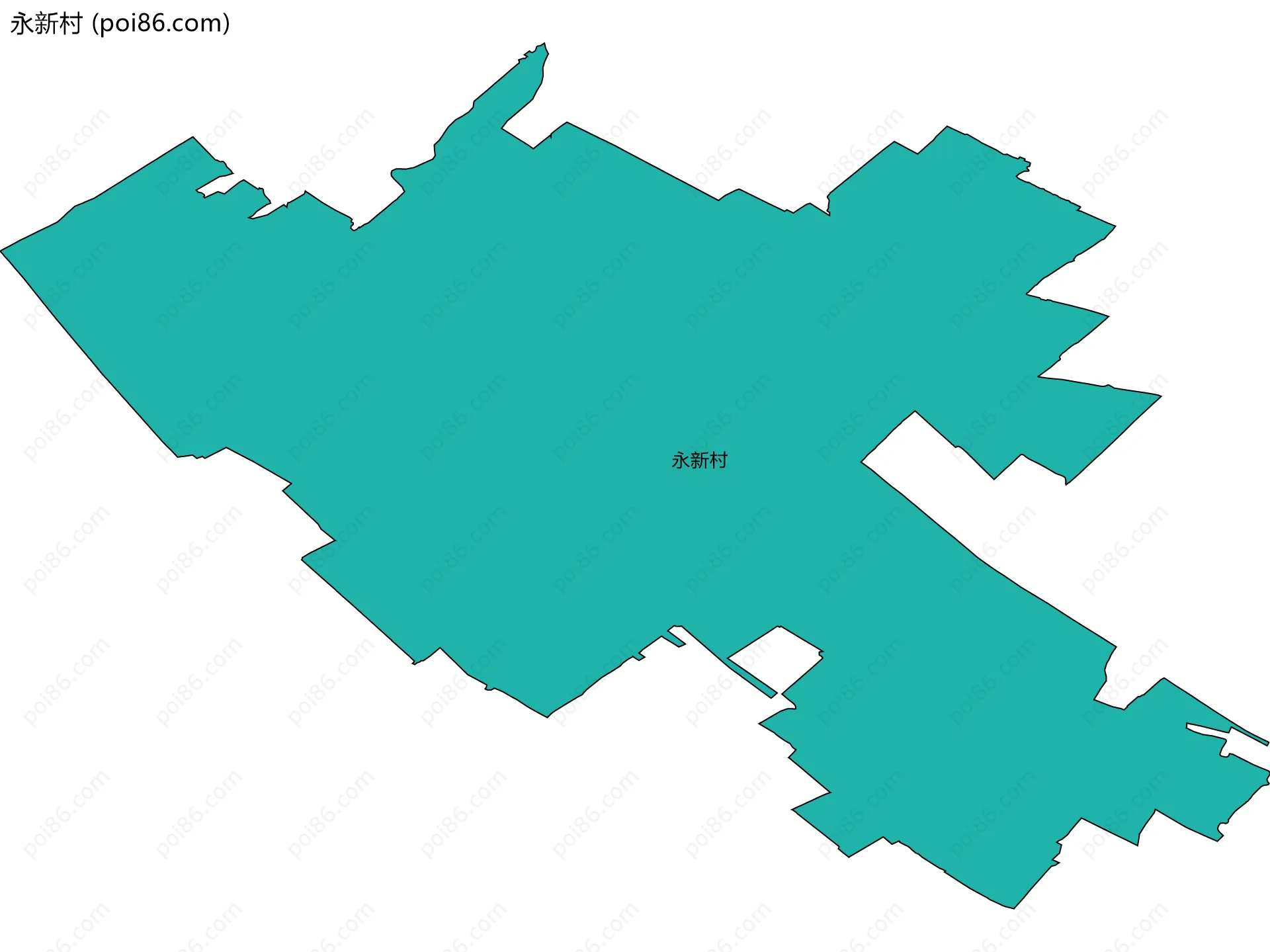 永新村边界地图
