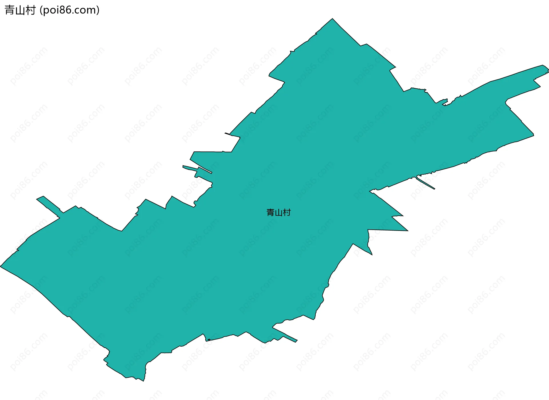 青山村边界地图