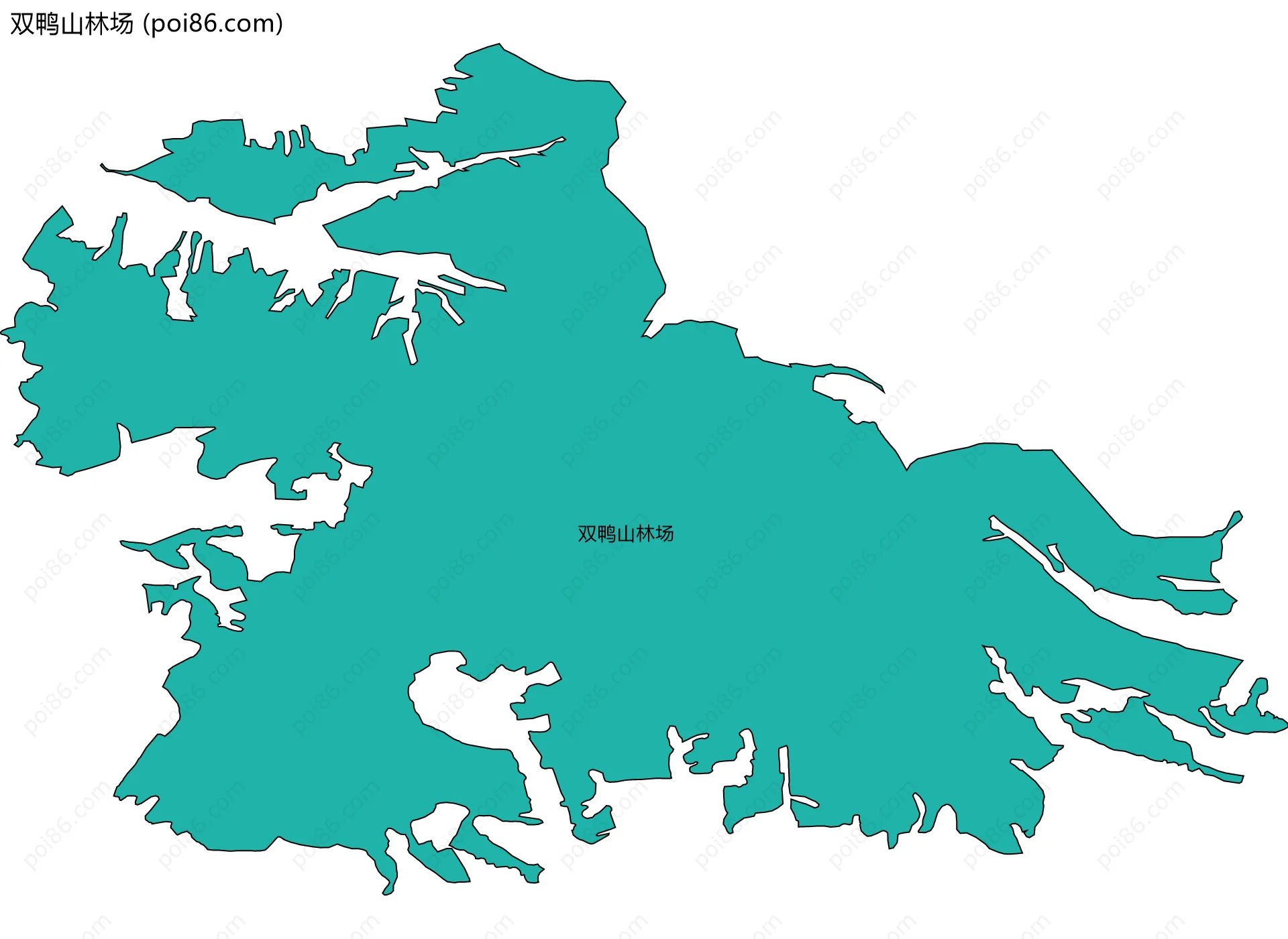 双鸭山林场边界地图