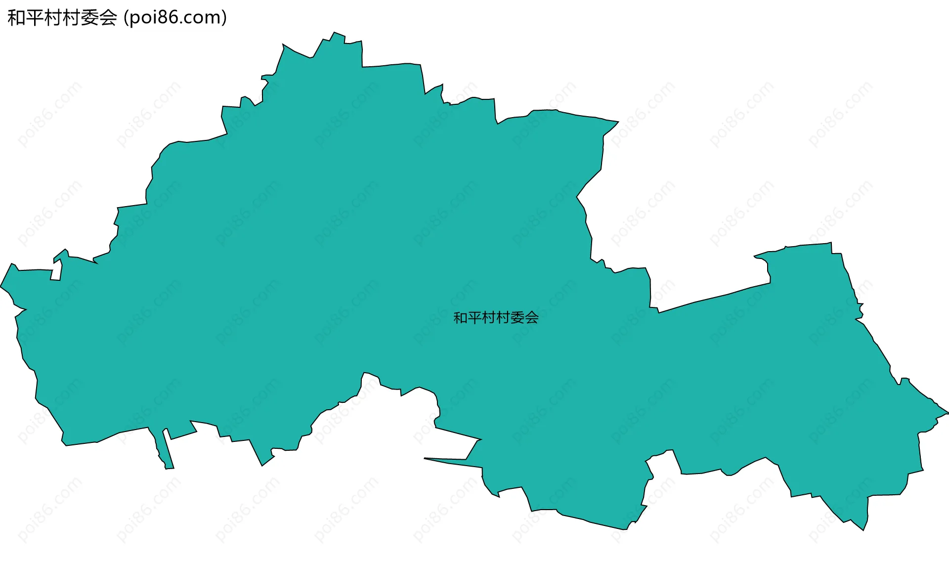和平村村委会边界地图