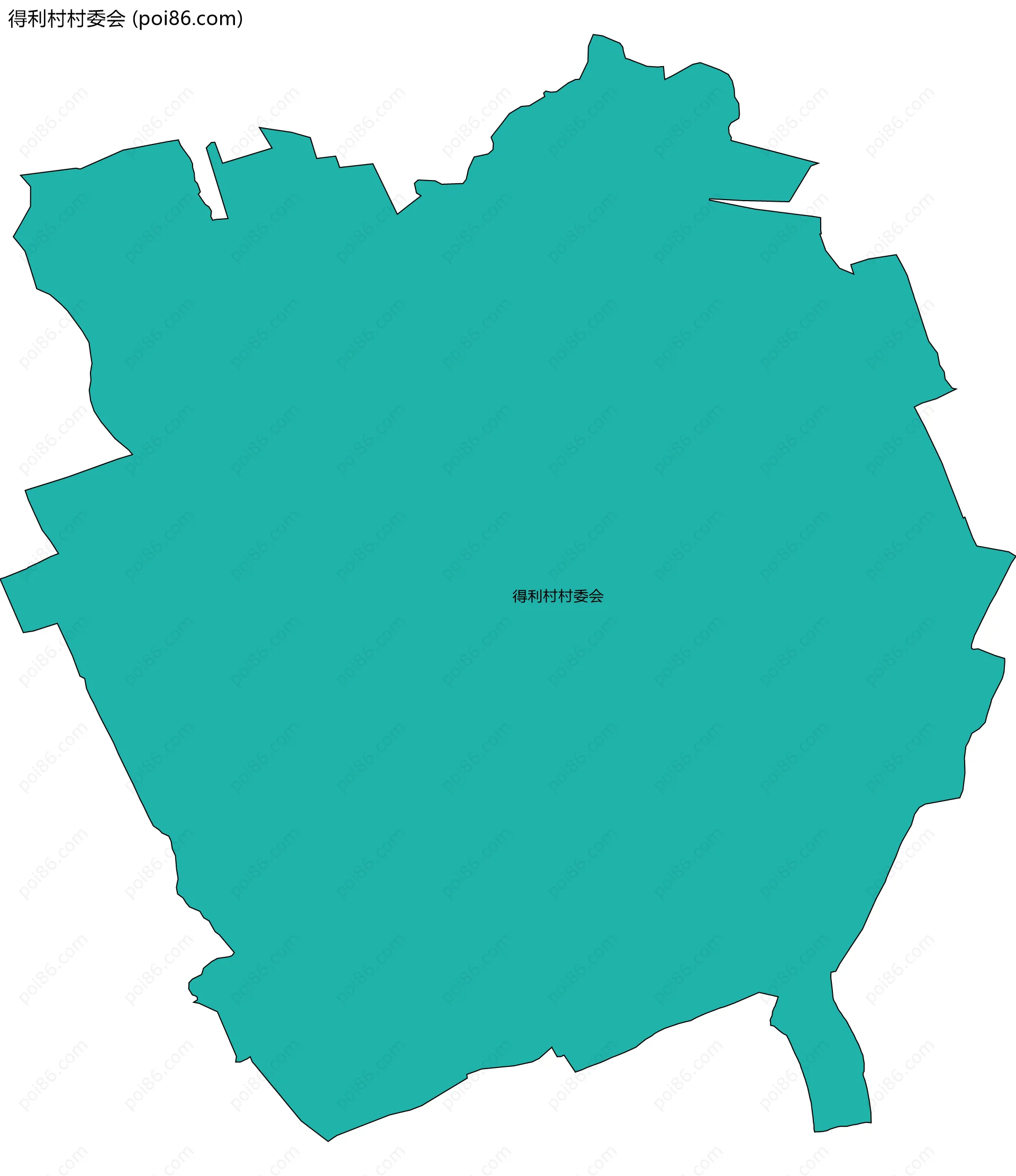 得利村村委会边界地图