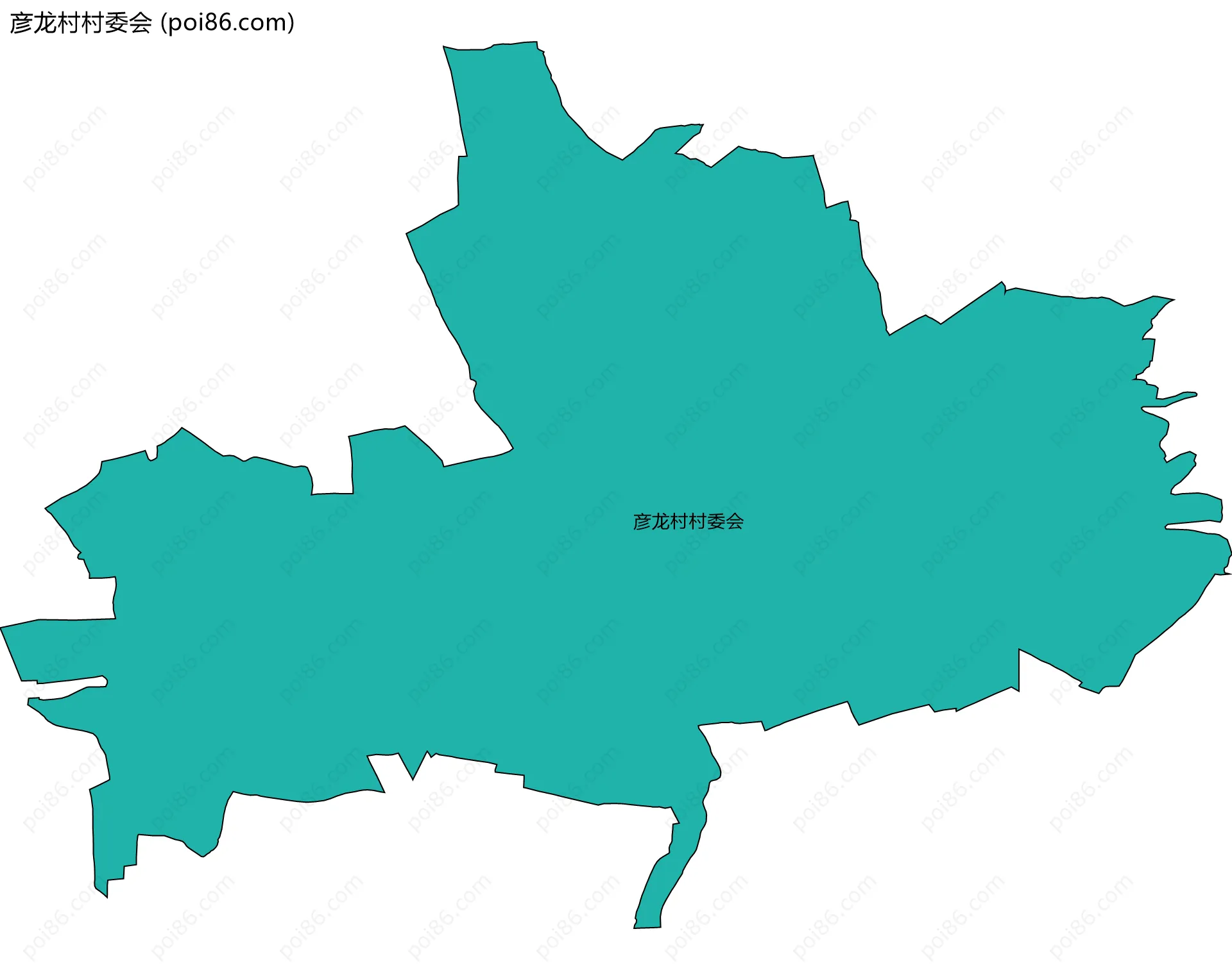 彦龙村村委会边界地图