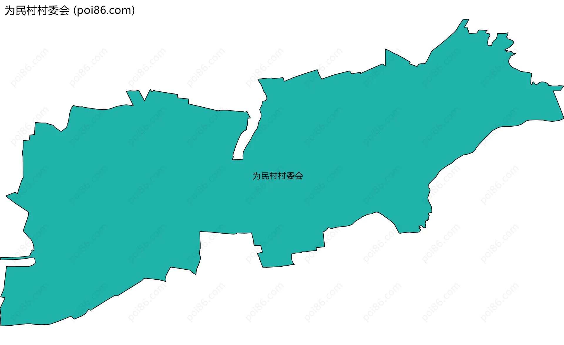 为民村村委会边界地图