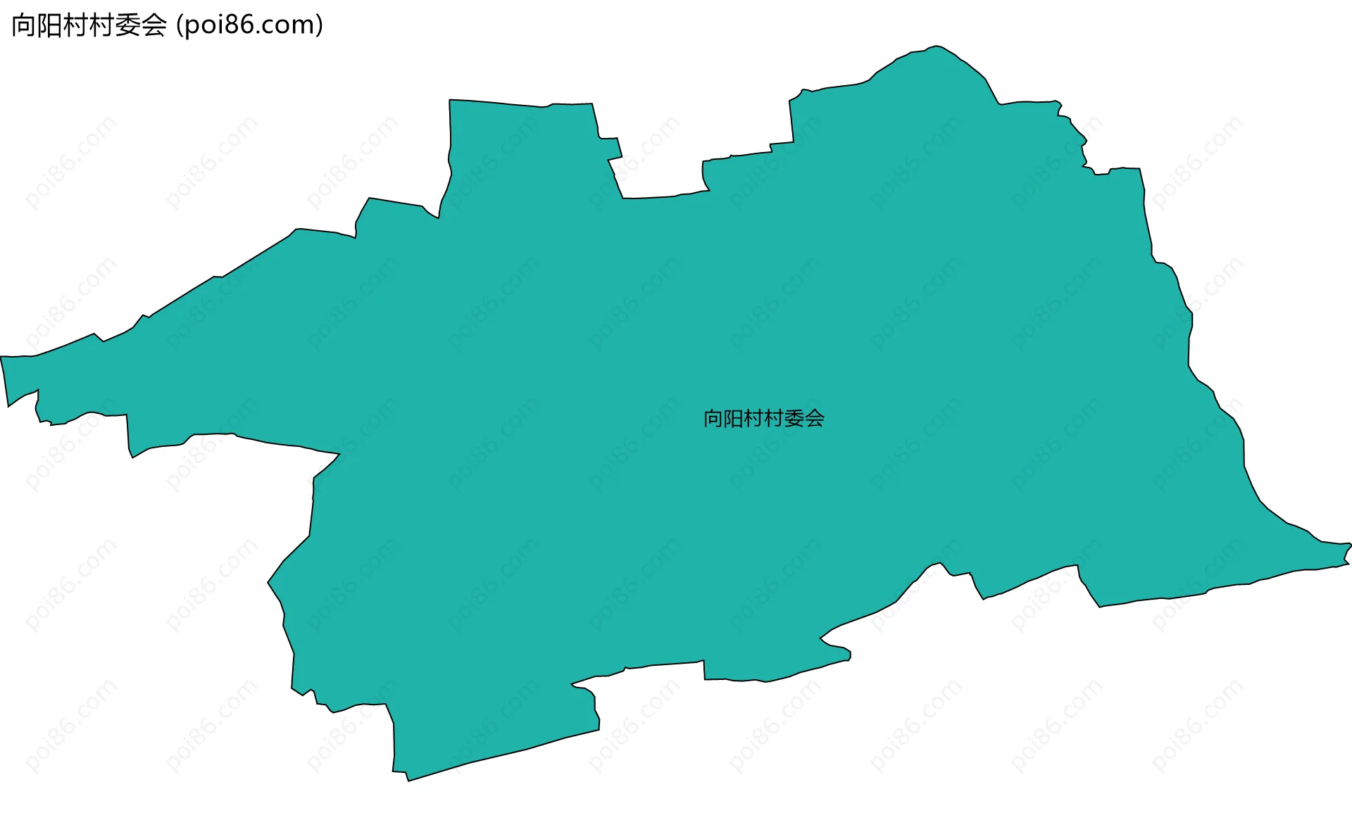 向阳村村委会边界地图