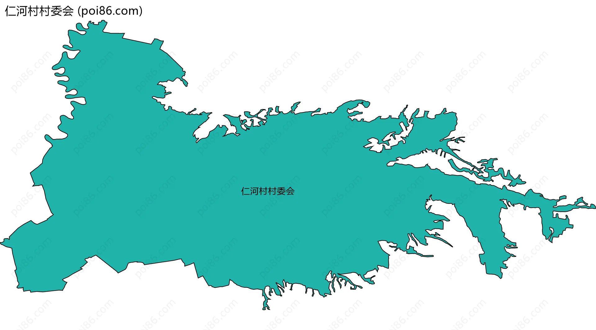 仁河村村委会边界地图