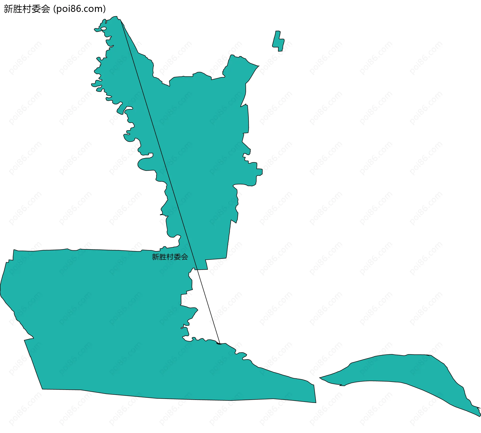 新胜村委会边界地图