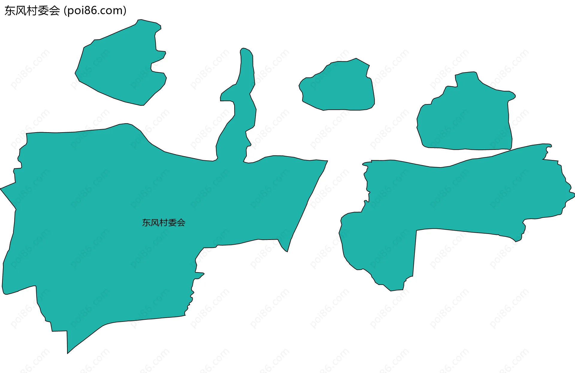 东风村委会边界地图