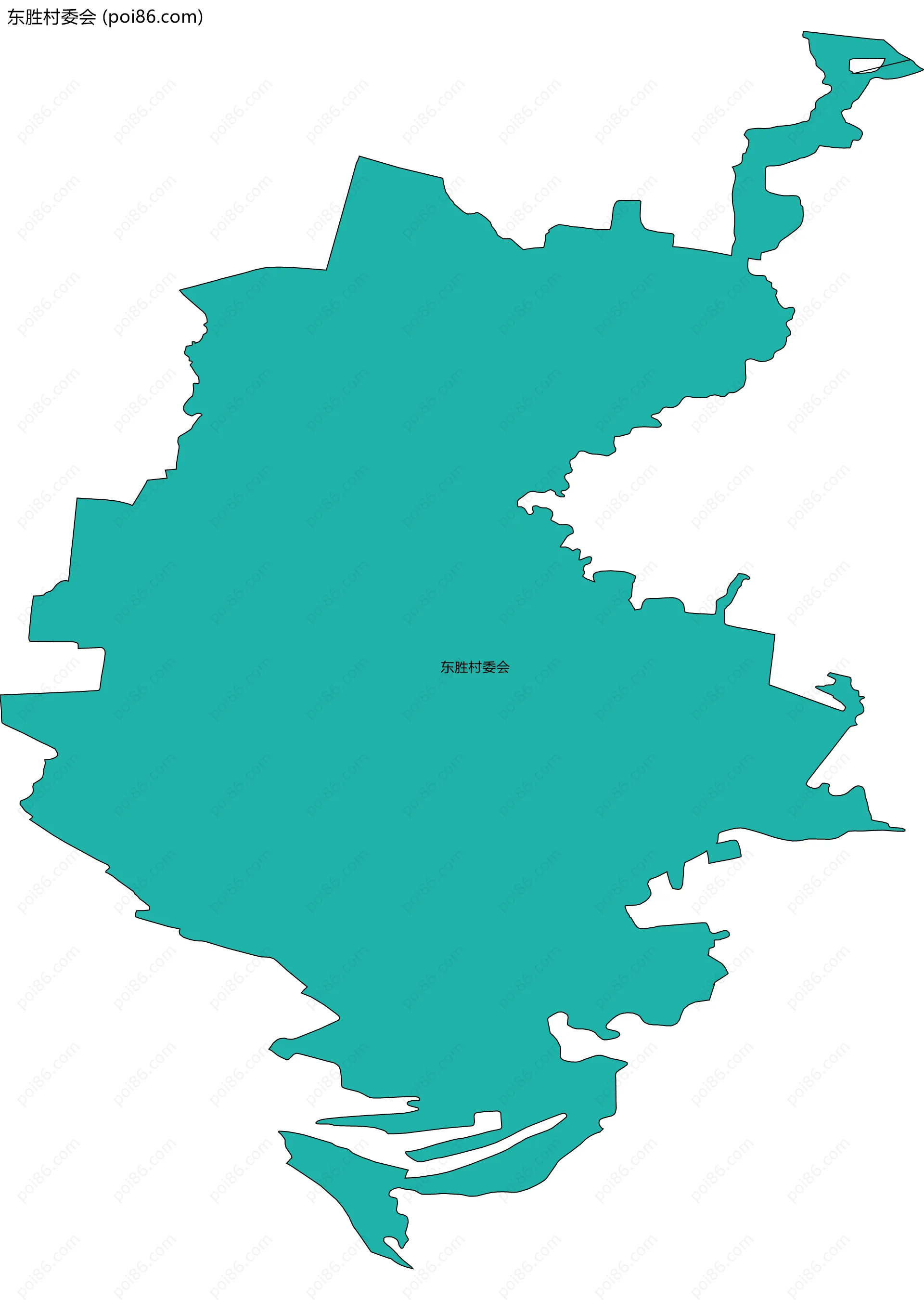 东胜村委会边界地图