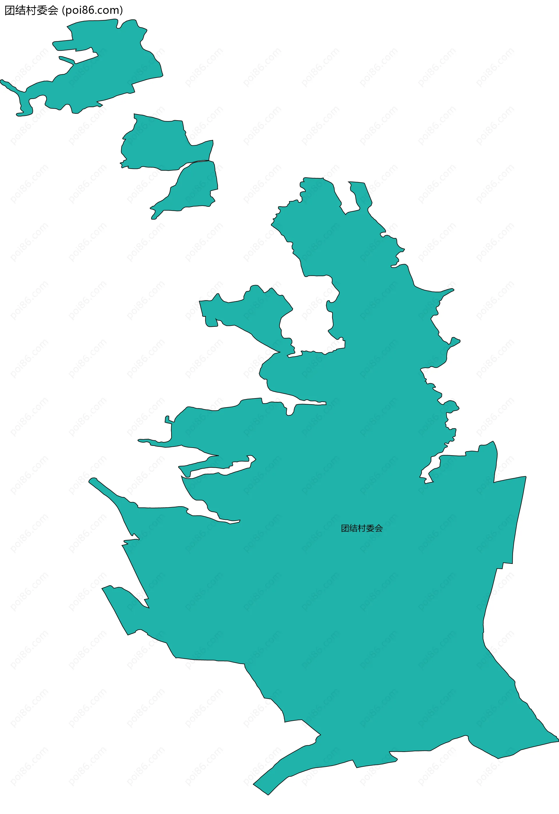 团结村委会边界地图