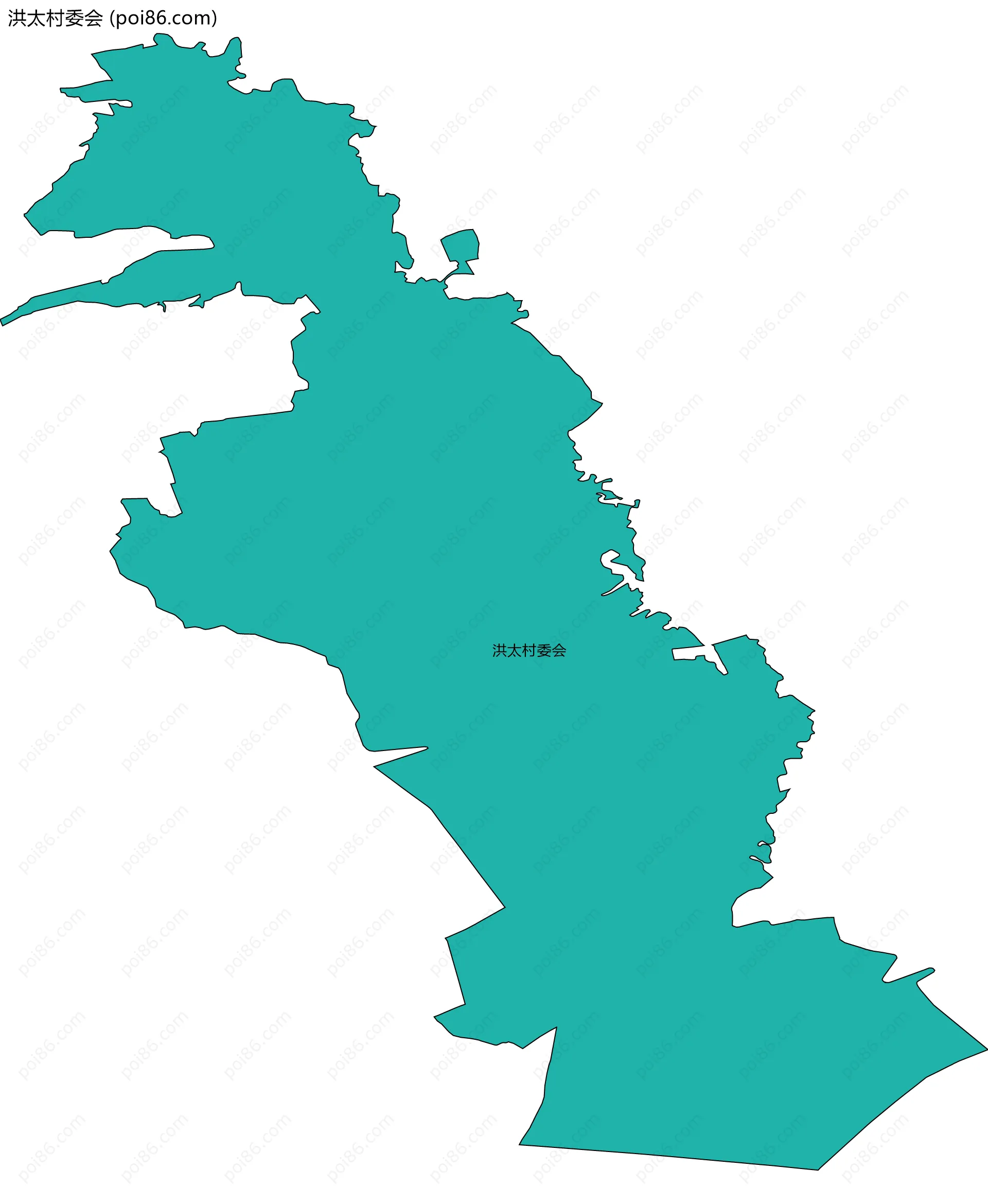洪太村委会边界地图