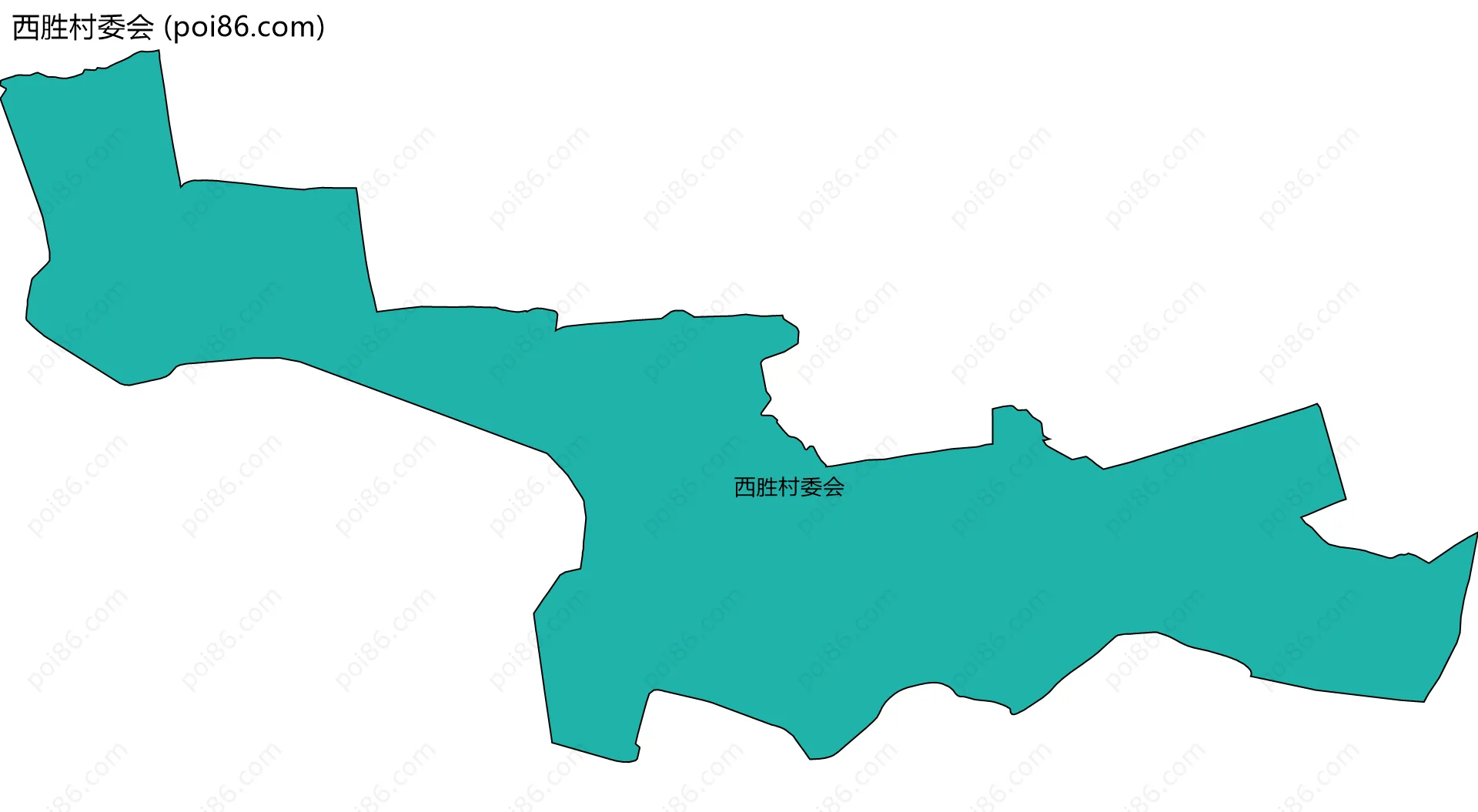 西胜村委会边界地图