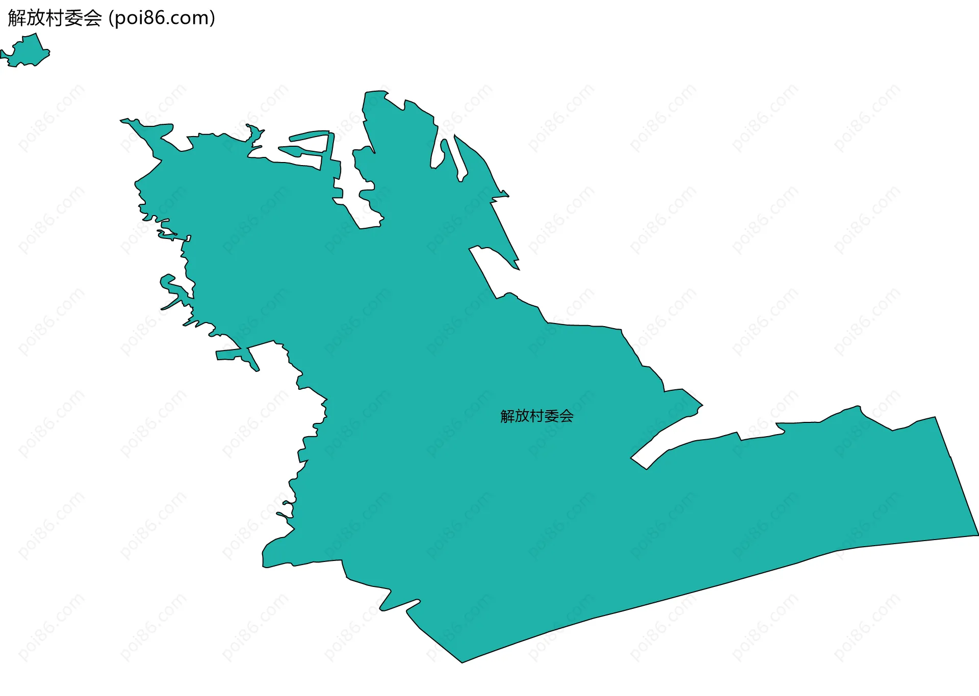 解放村委会边界地图