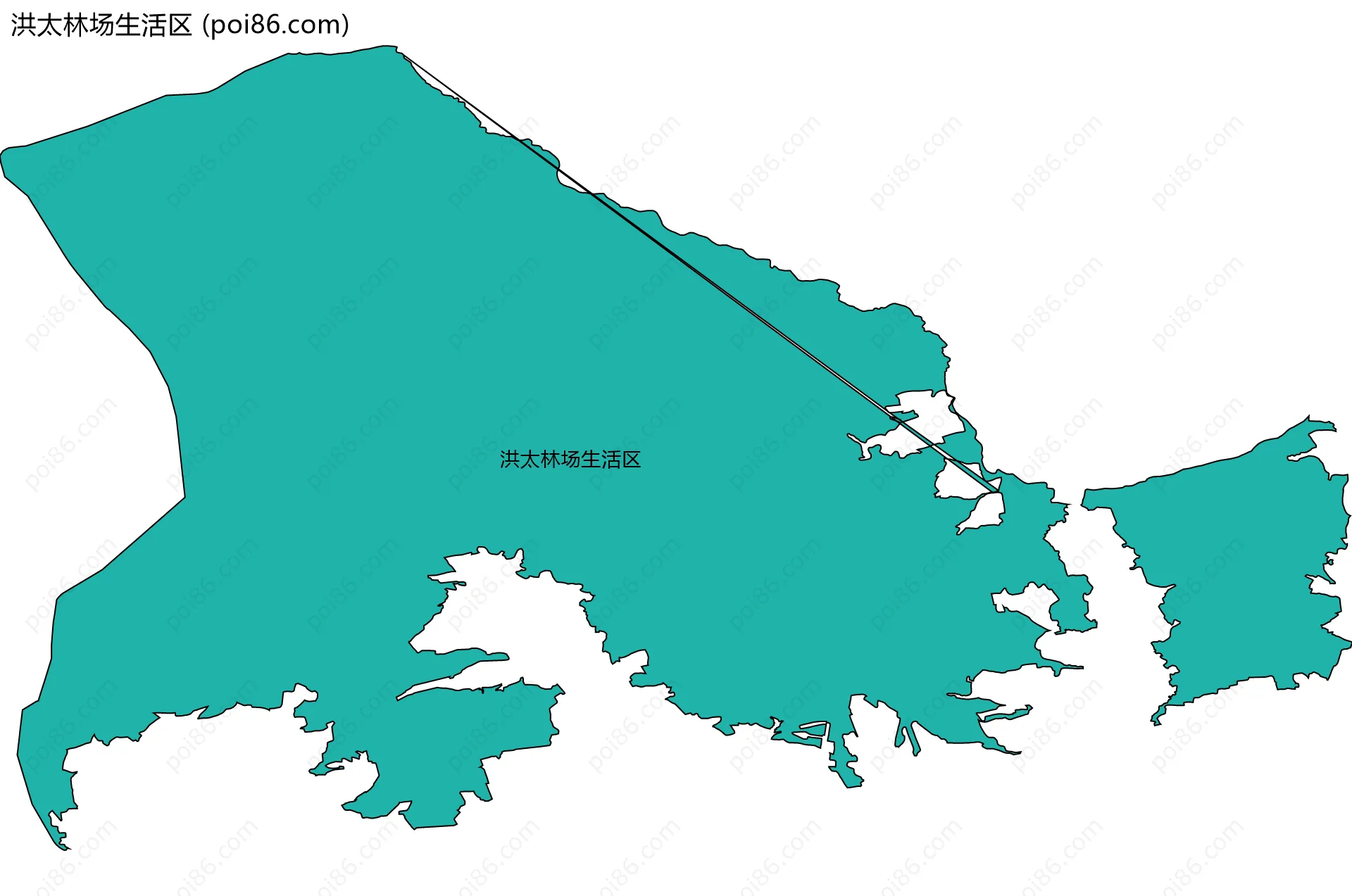 洪太林场生活区边界地图