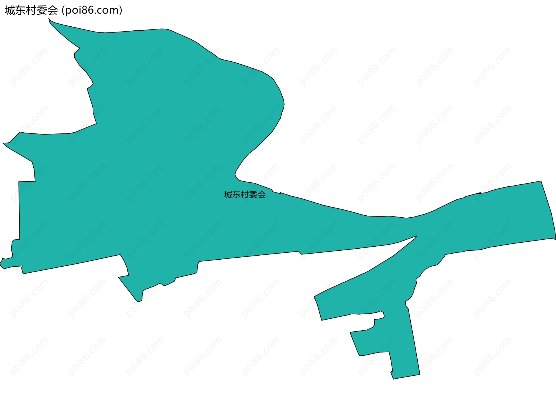 城东村委会边界地图