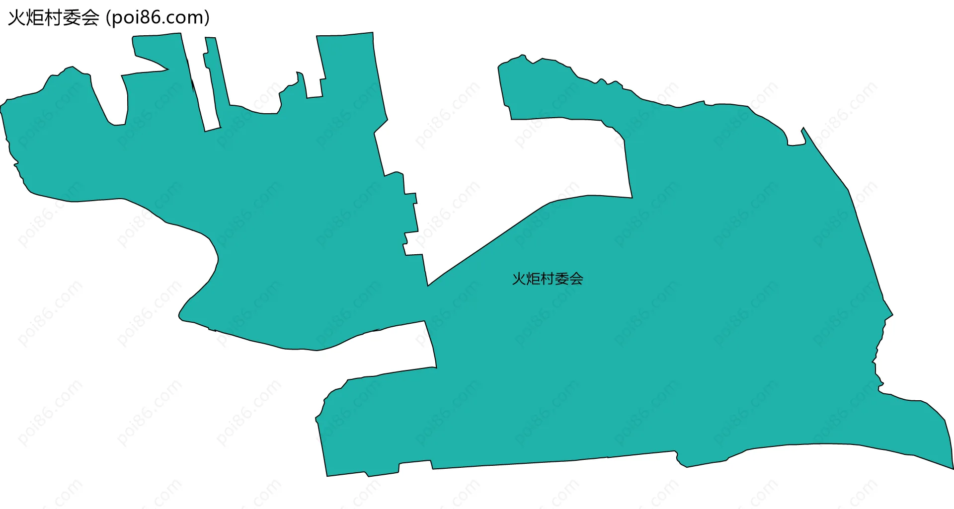 火炬村委会边界地图