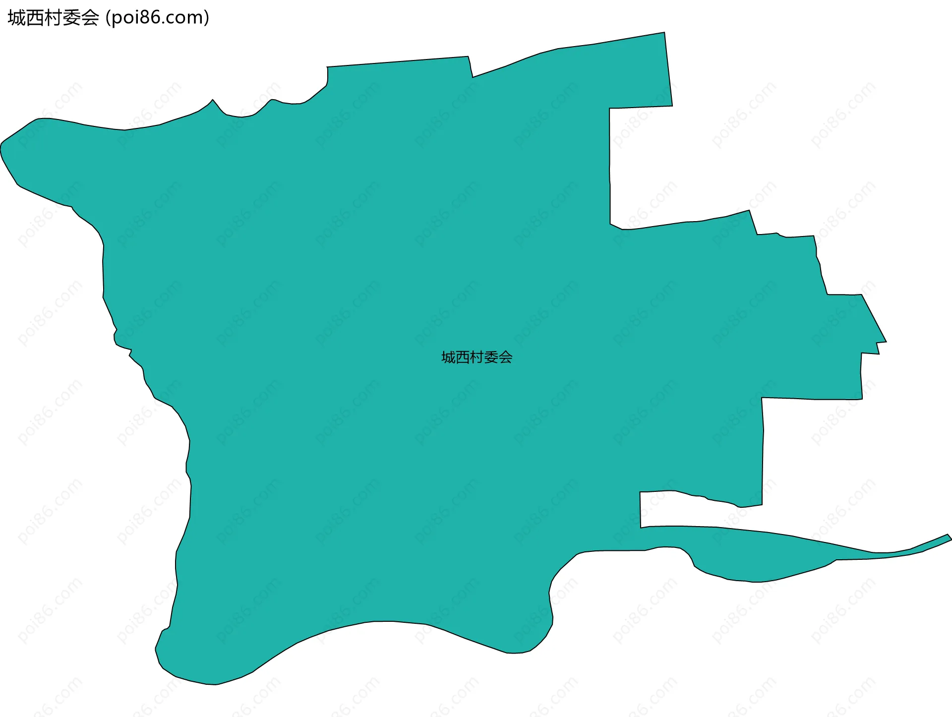 城西村委会边界地图