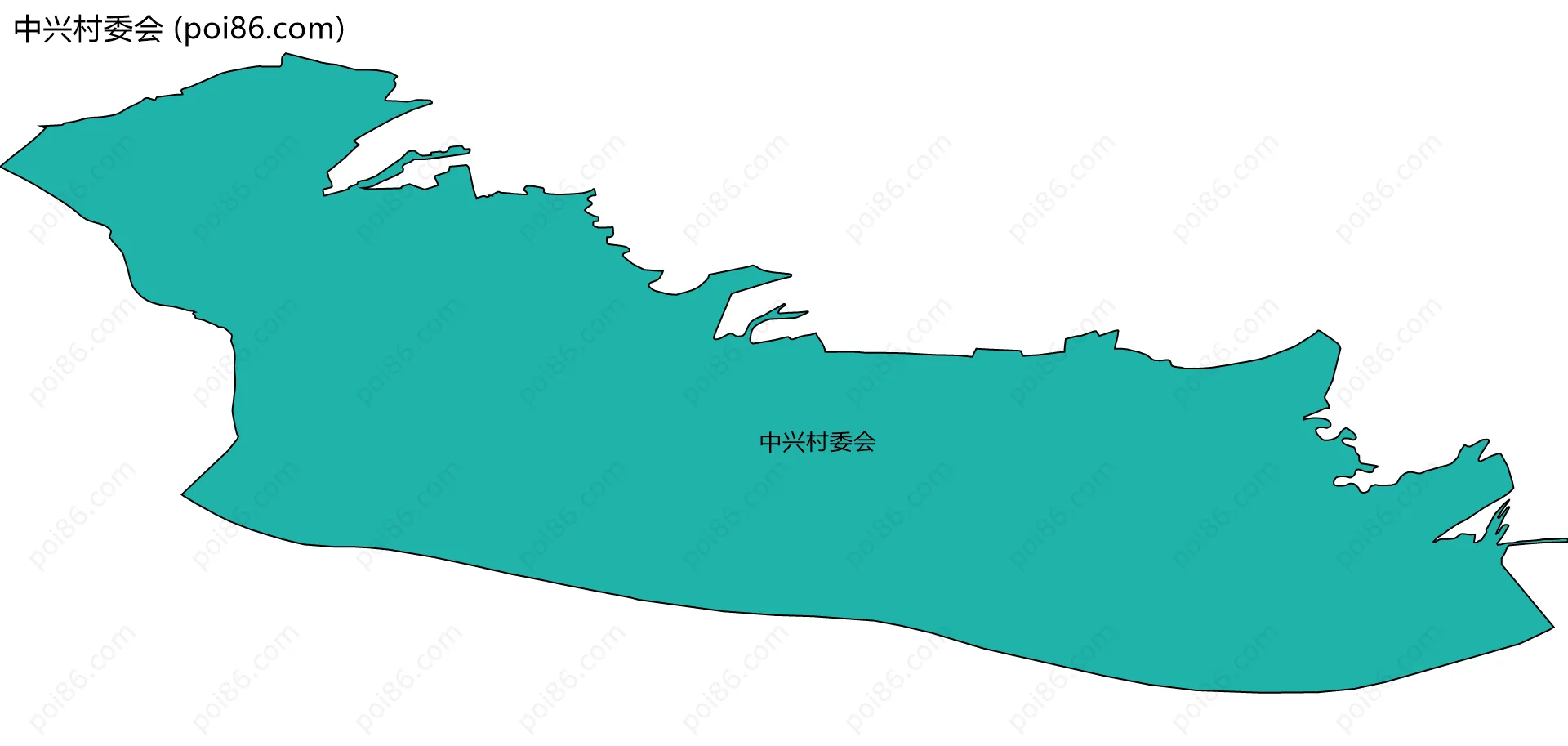 中兴村委会边界地图