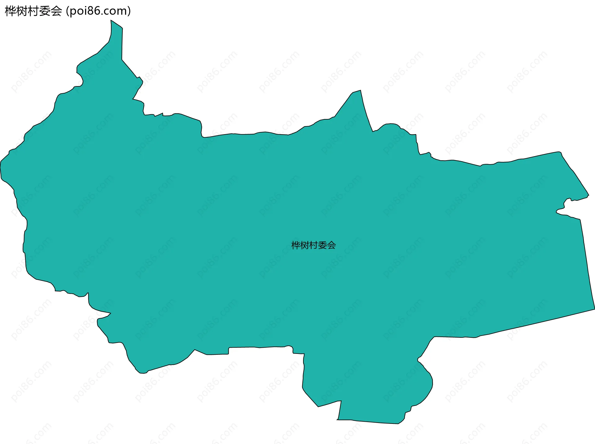桦树村委会边界地图